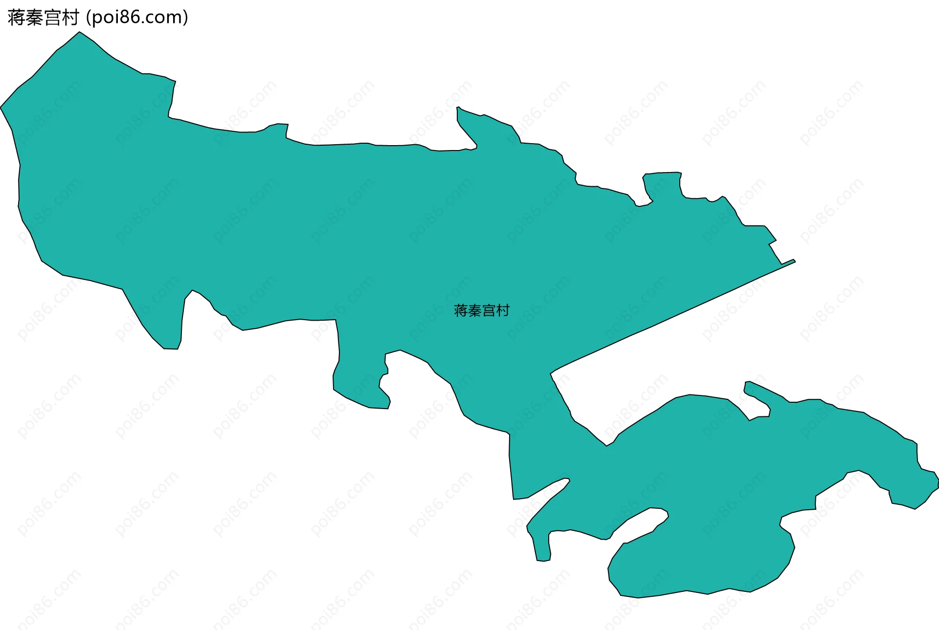 蒋秦宫村边界地图