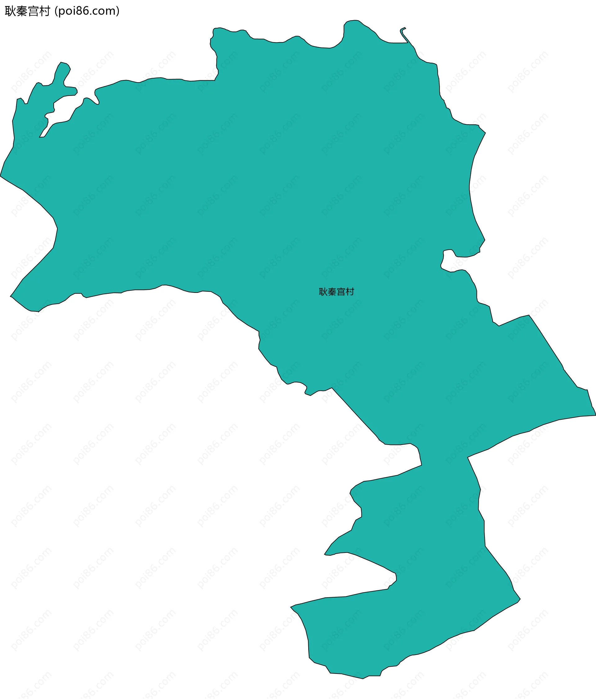 耿秦宫村边界地图