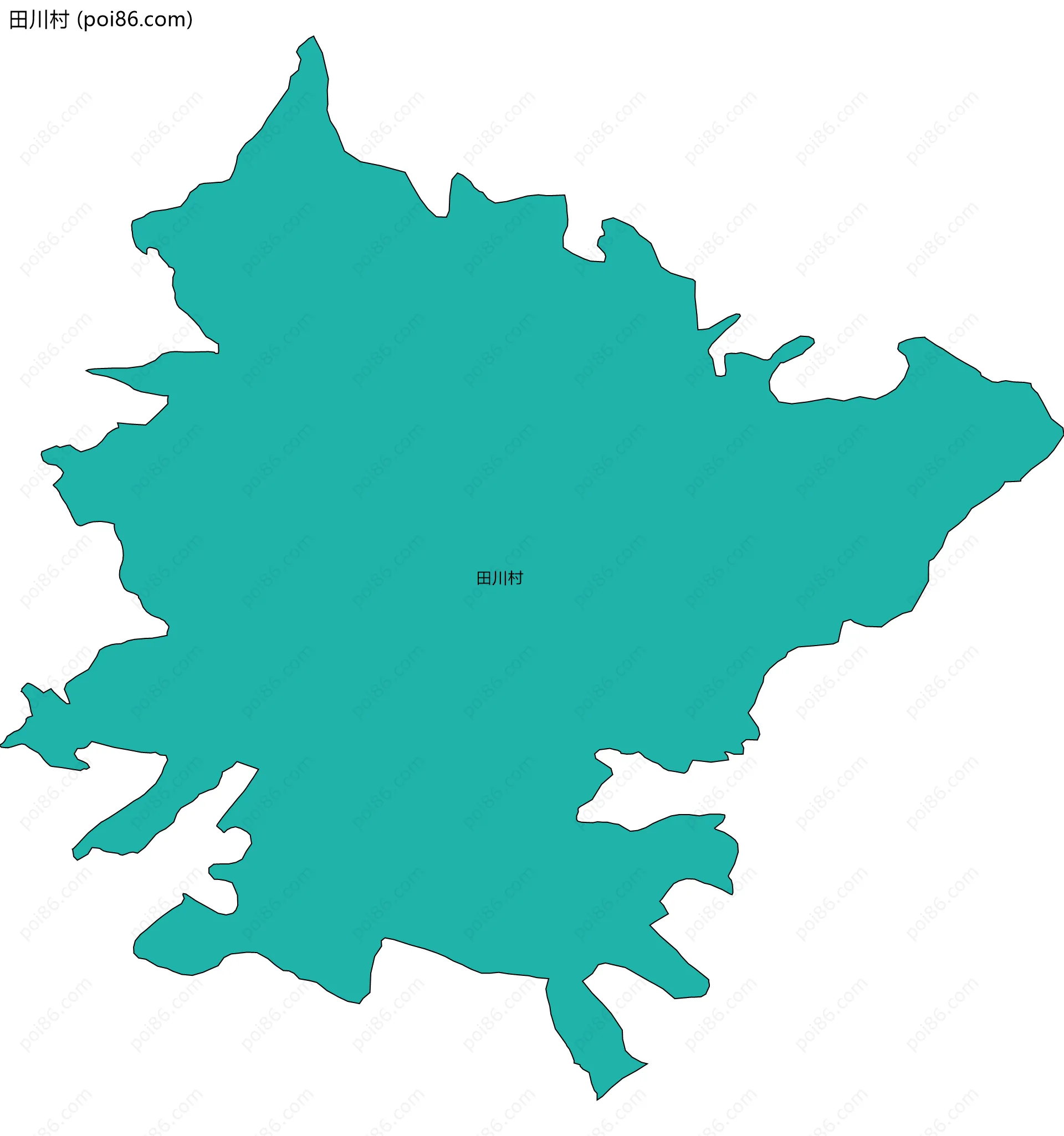 田川村边界地图