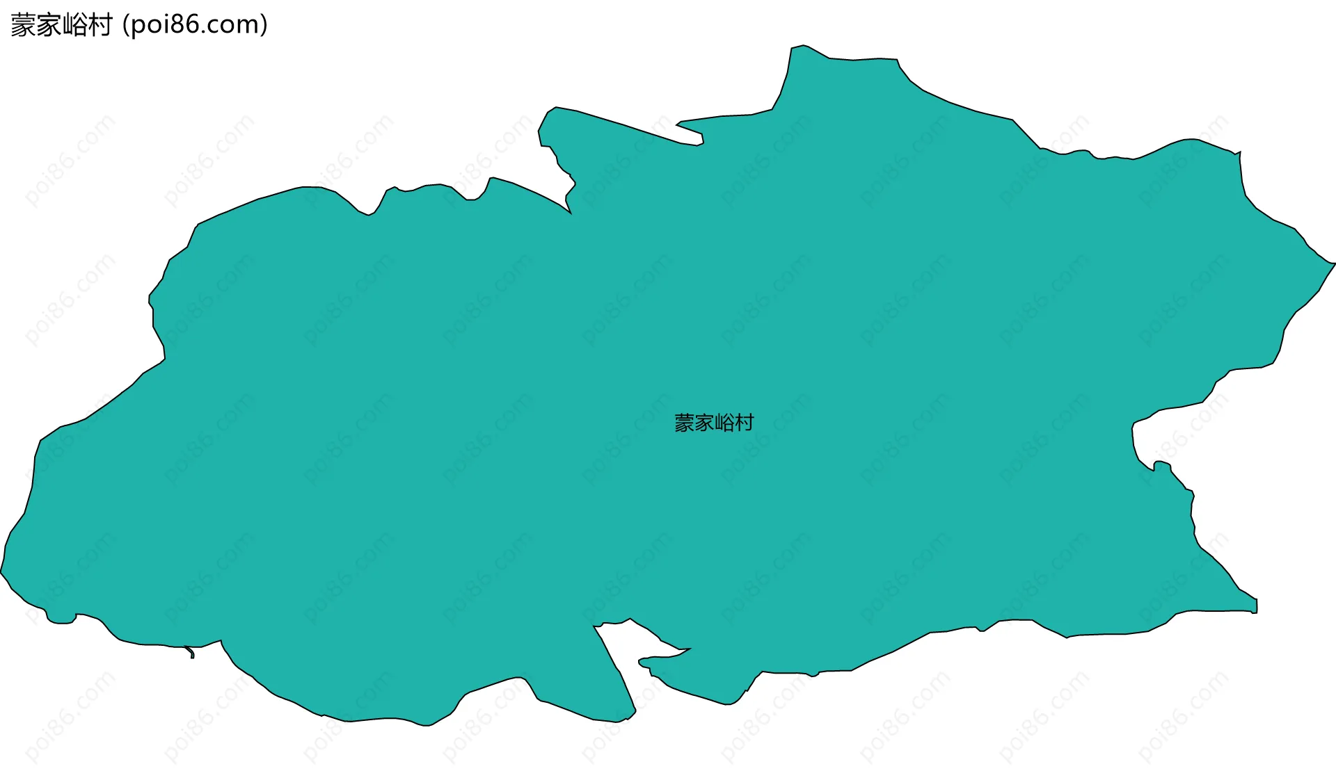 蒙家峪村边界地图