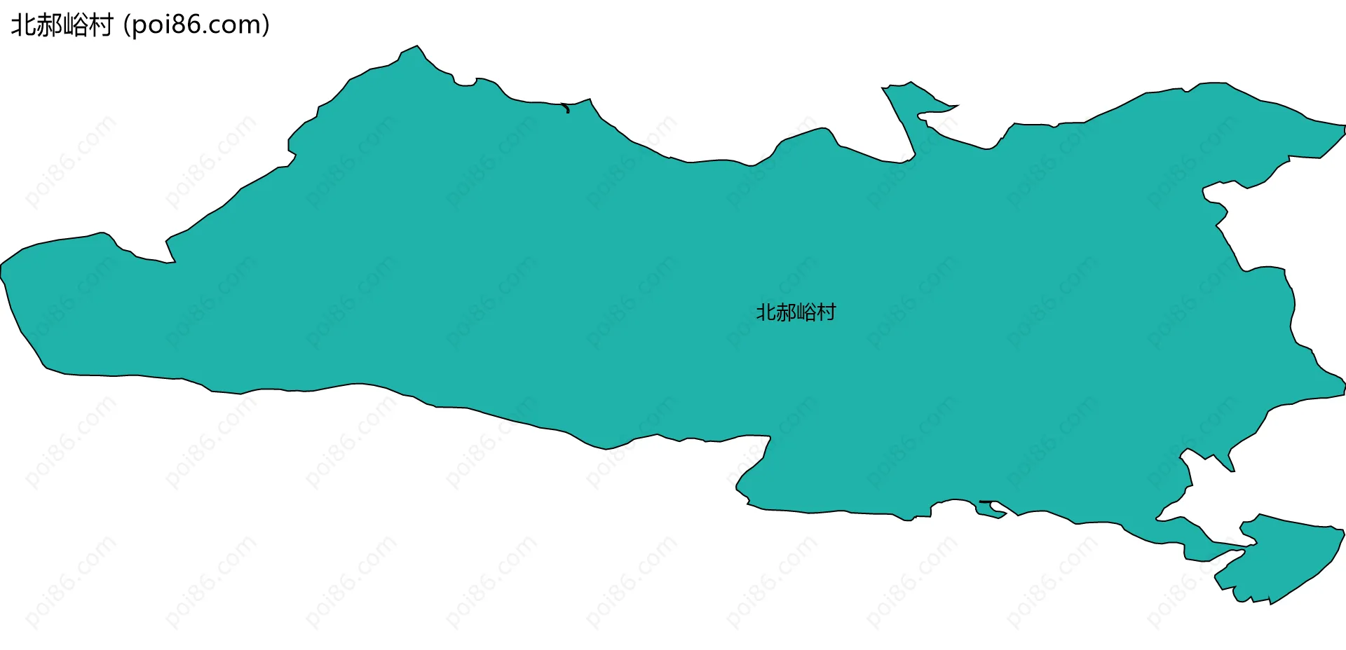 北郝峪村边界地图