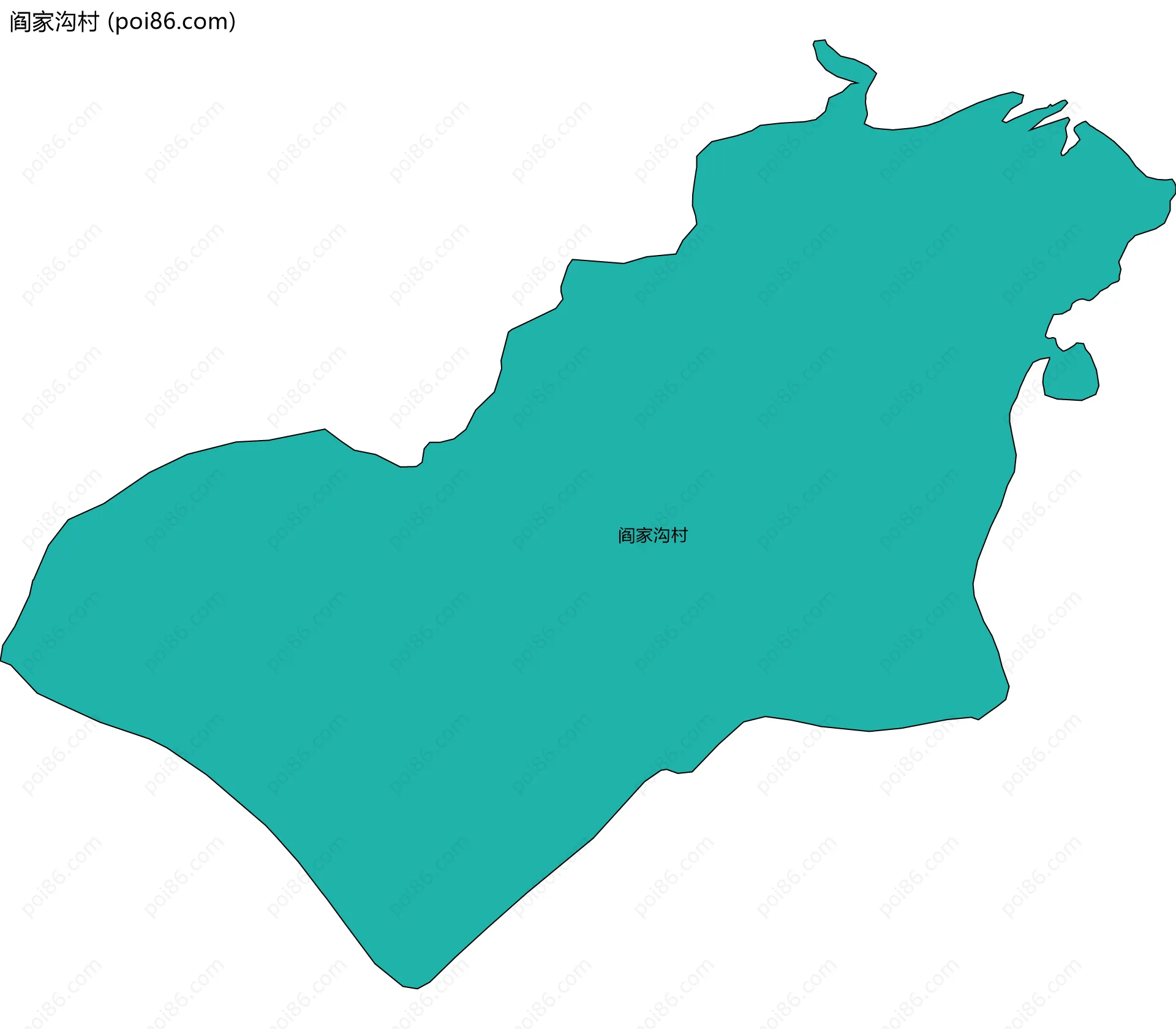 阎家沟村边界地图