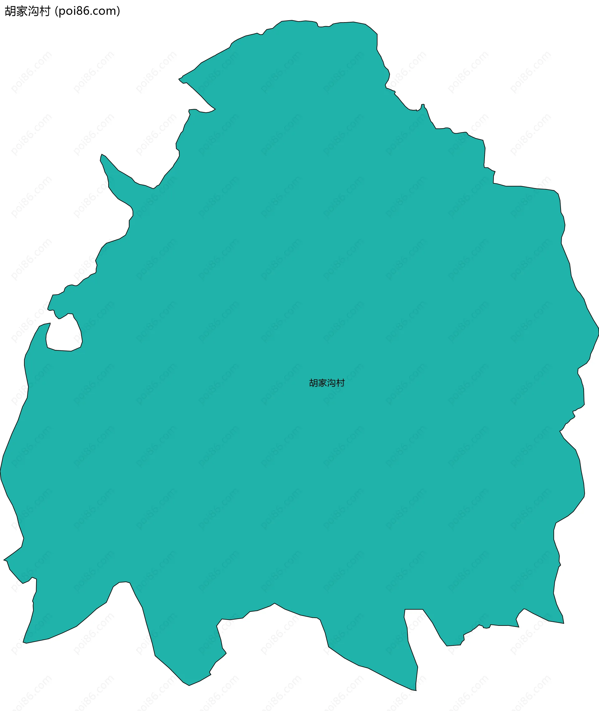 胡家沟村边界地图