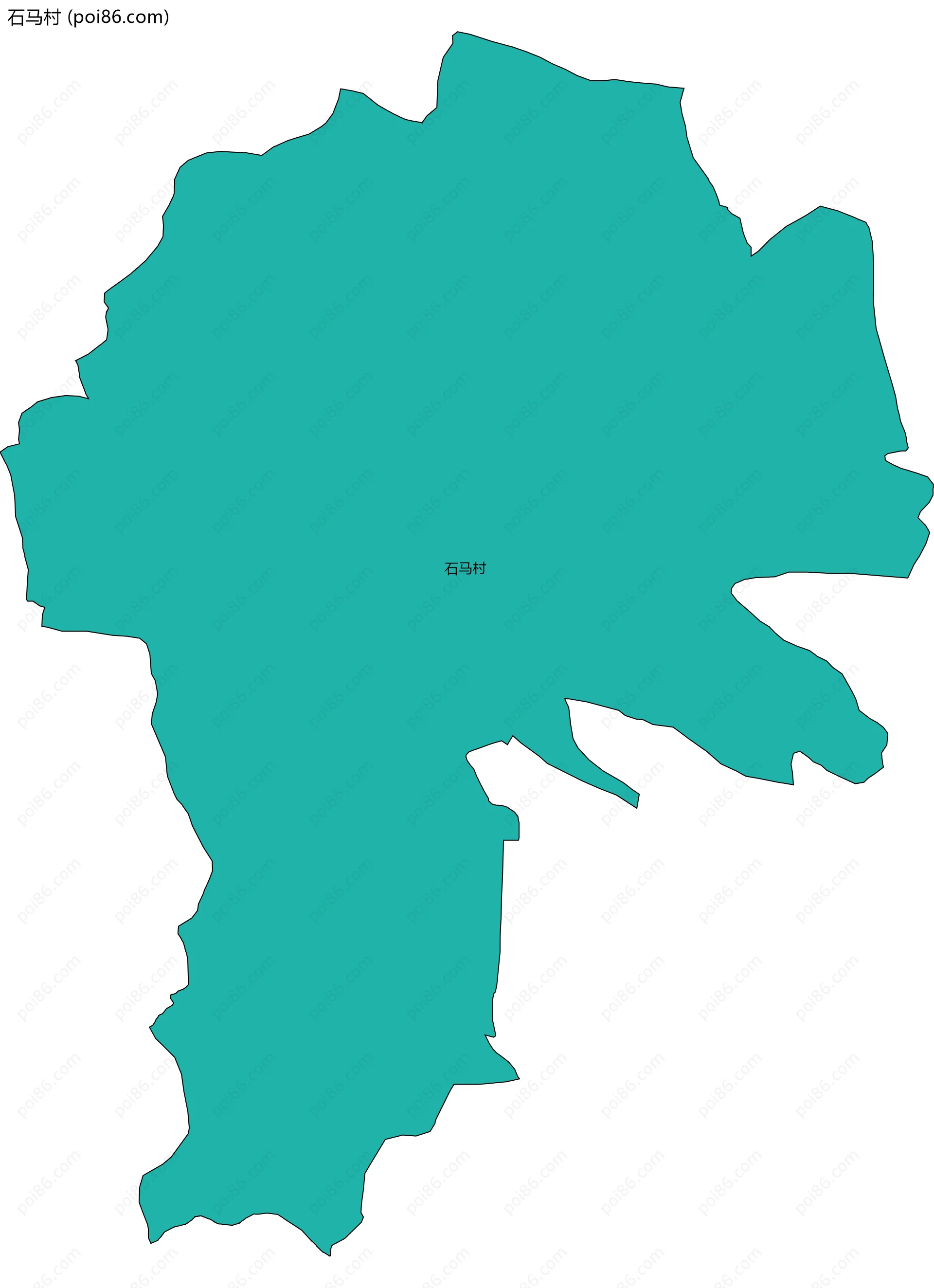 石马村边界地图