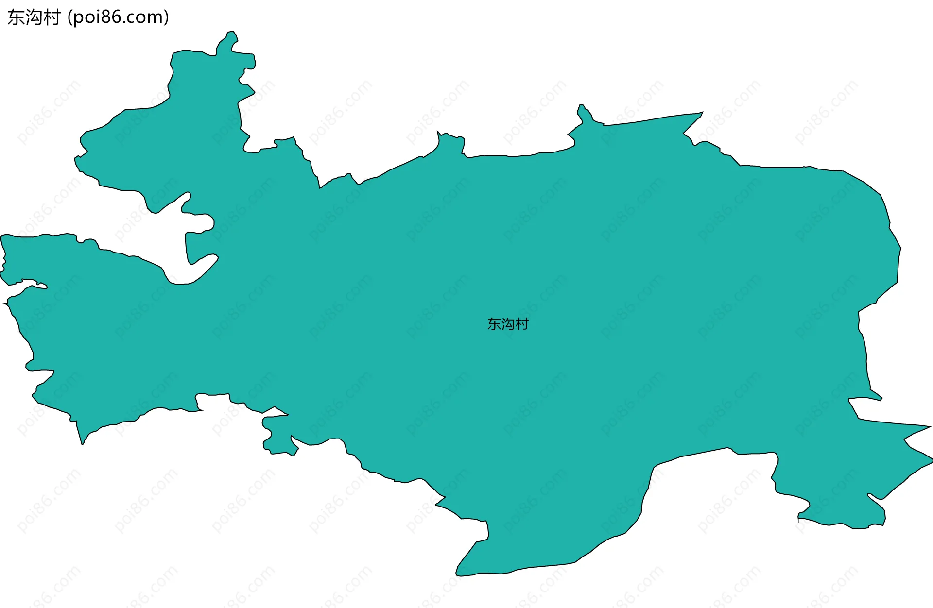 东沟村边界地图