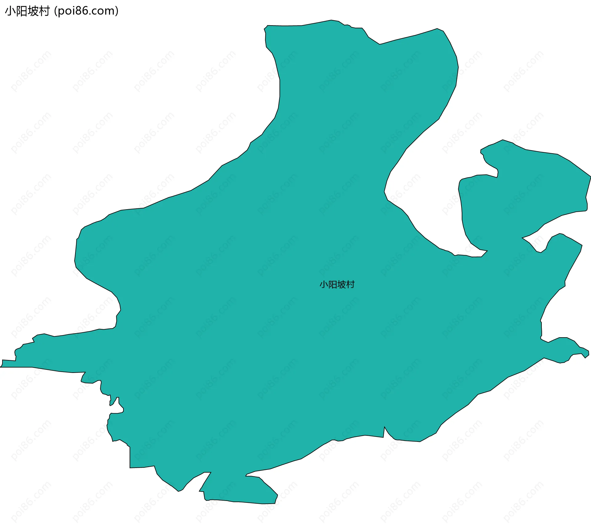 小阳坡村边界地图