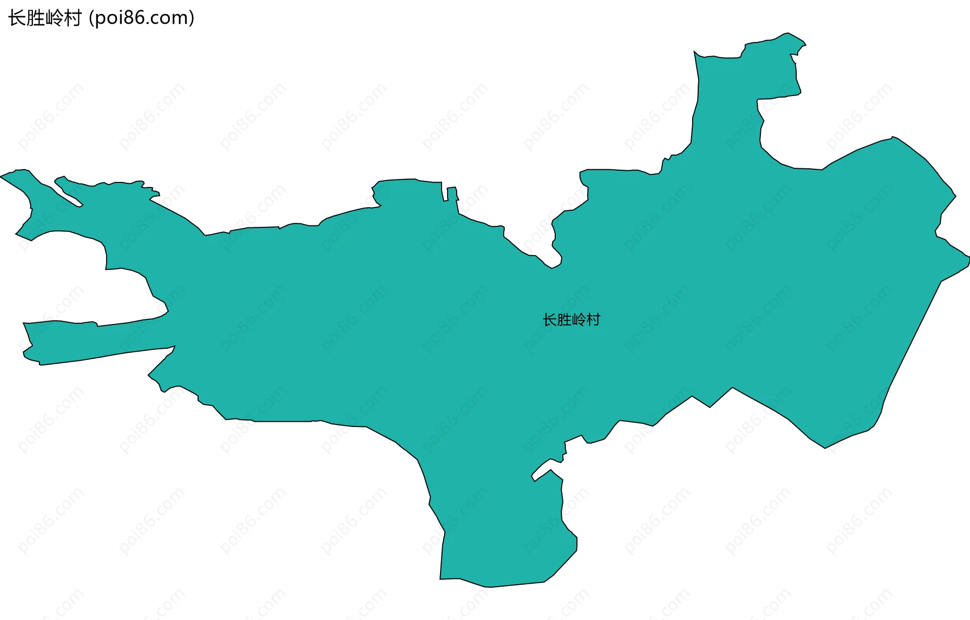 长胜岭村边界地图