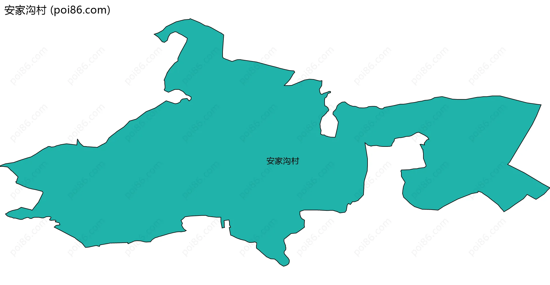 安家沟村边界地图