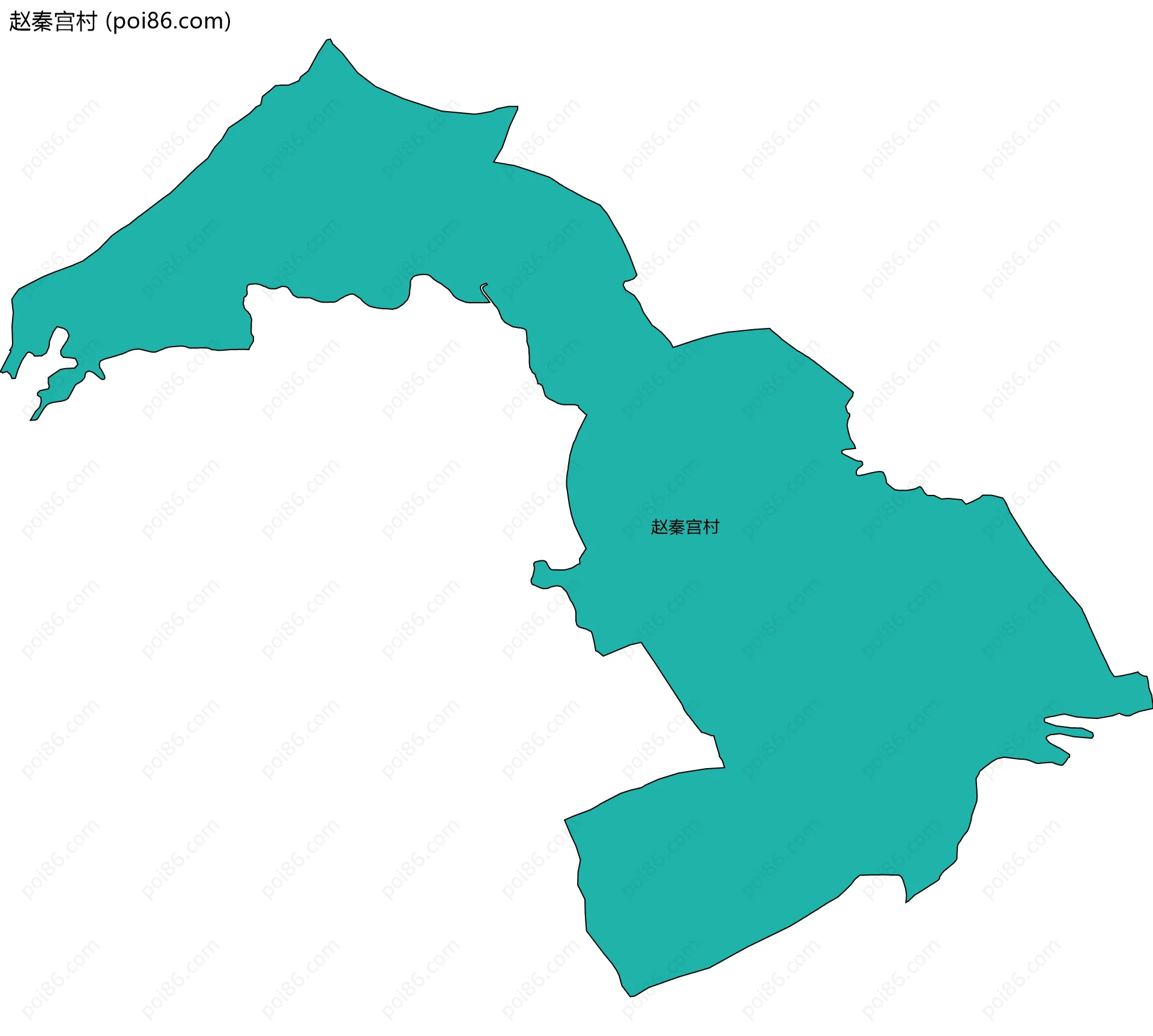 赵秦宫村边界地图
