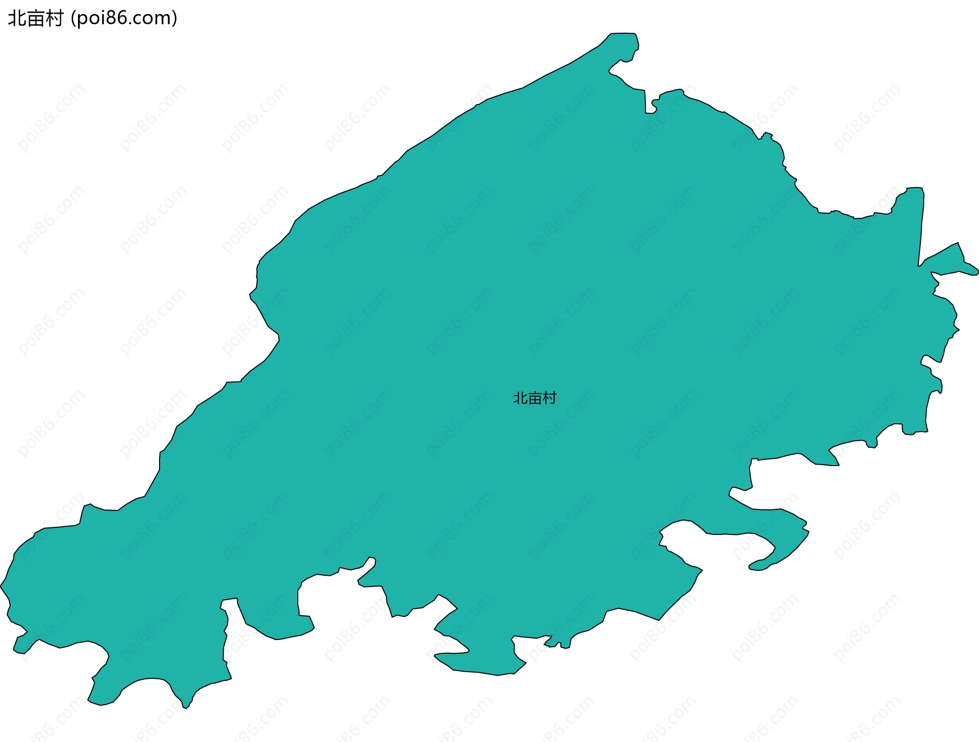 北亩村边界地图
