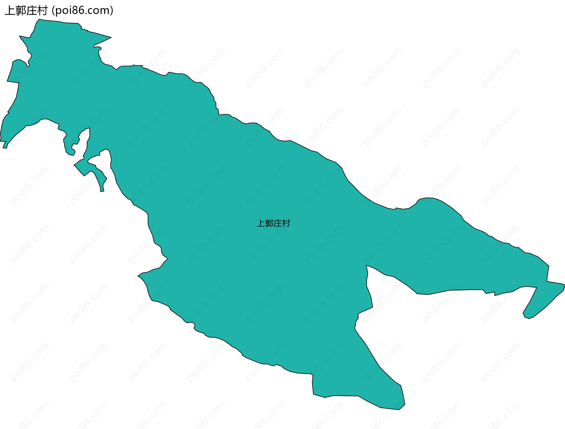 上郭庄村边界地图