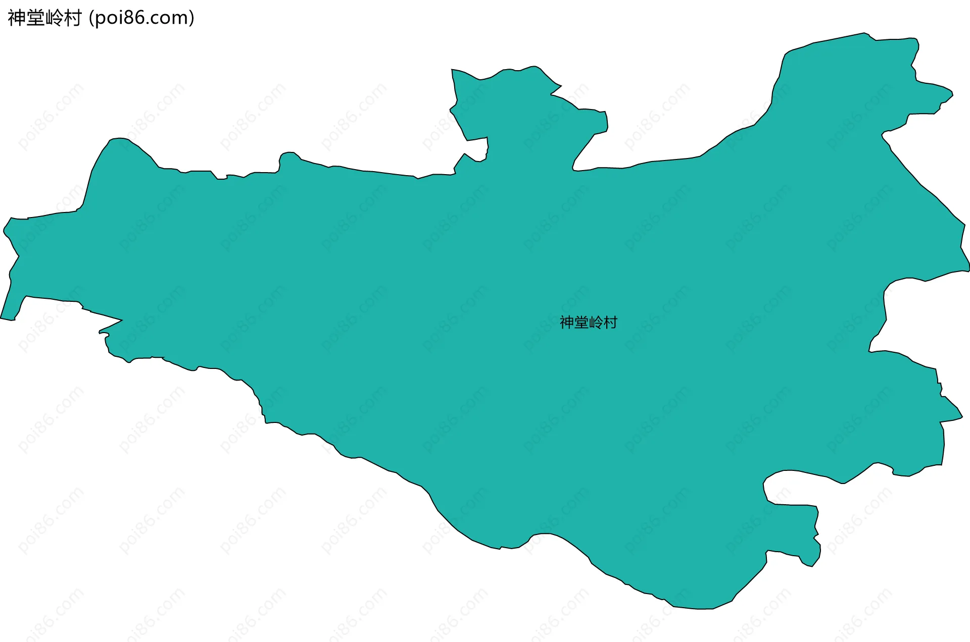 神堂岭村边界地图