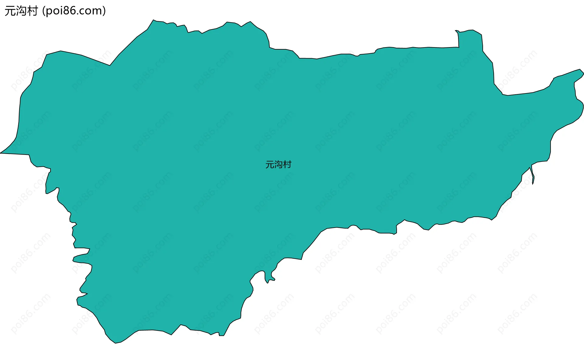元沟村边界地图