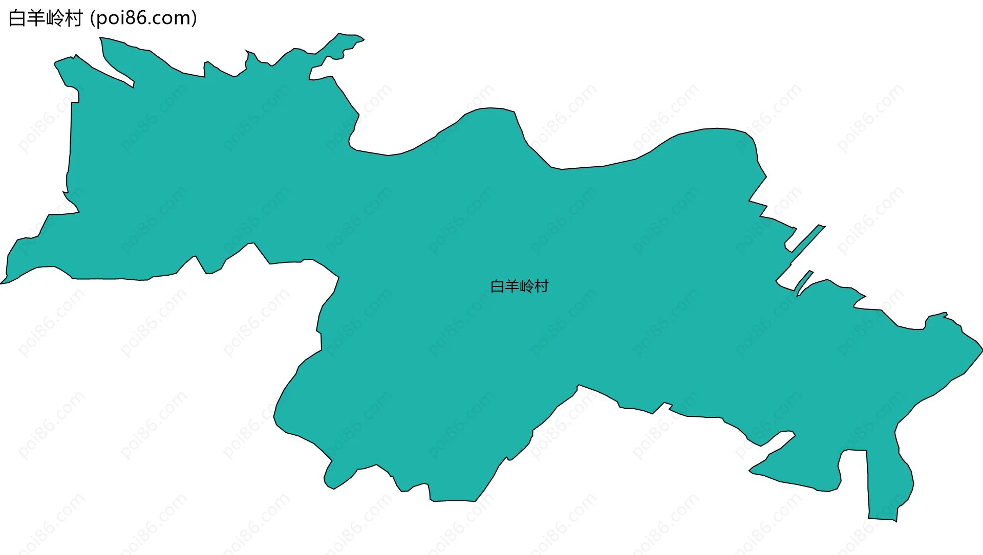 白羊岭村边界地图