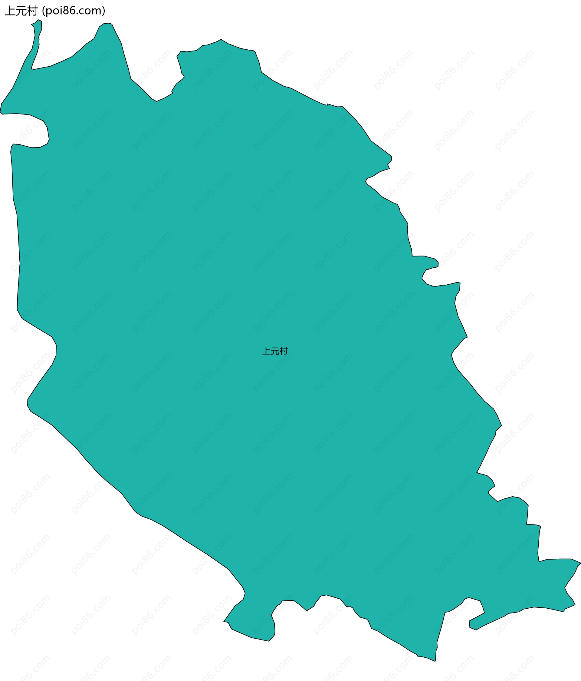 上元村边界地图