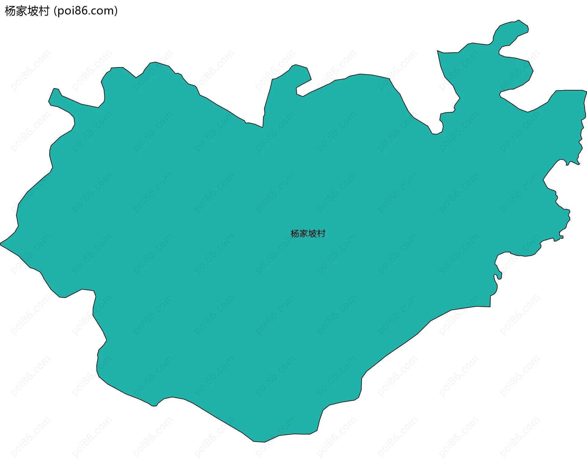 杨家坡村边界地图