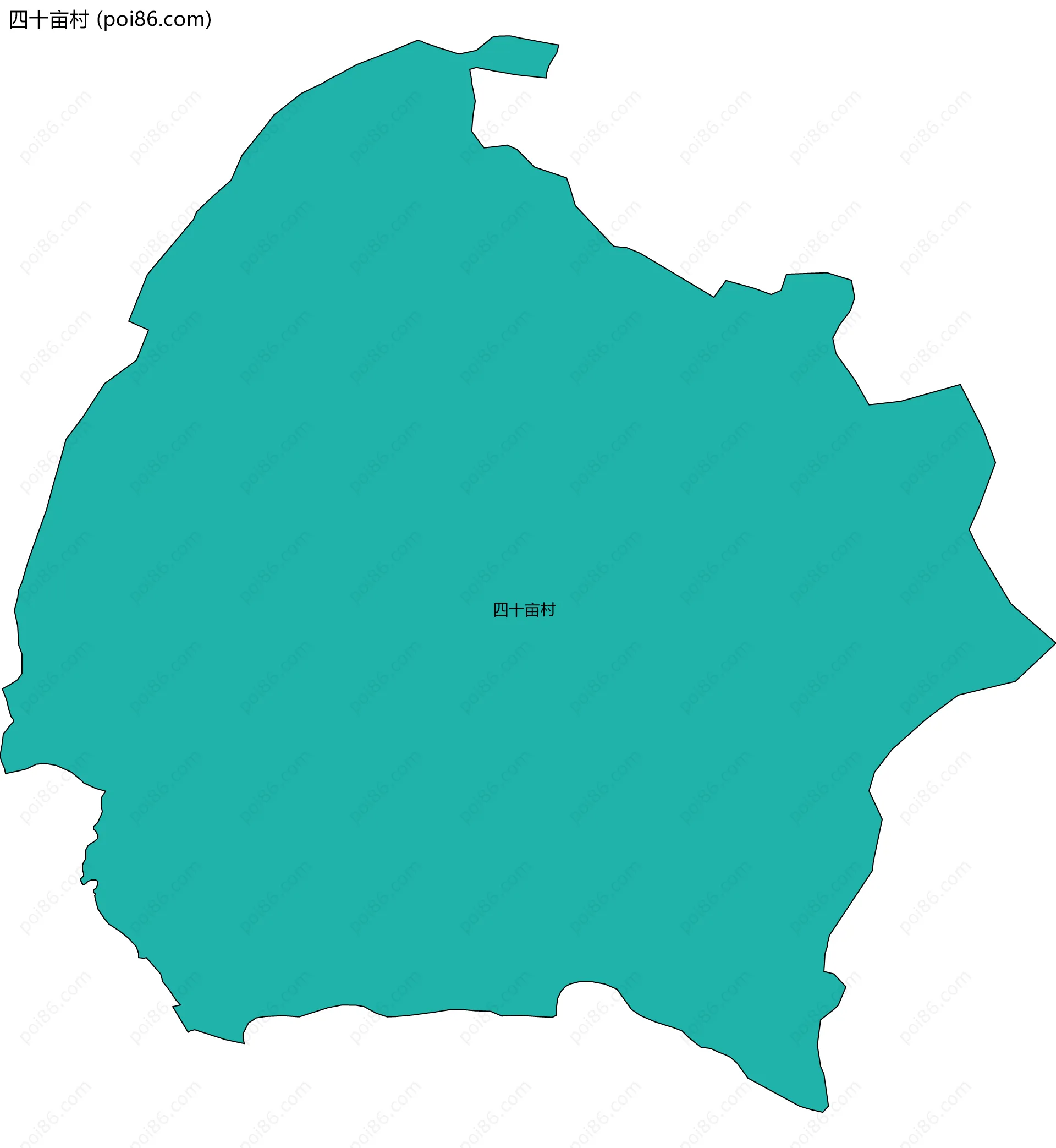 四十亩村边界地图