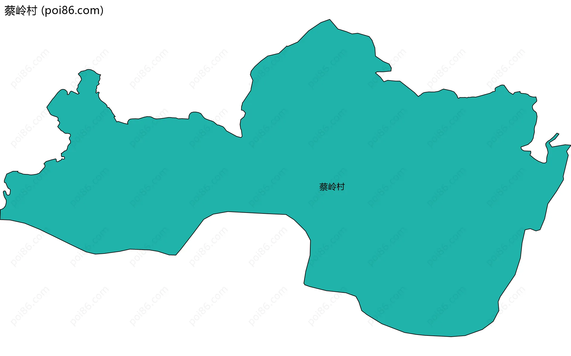 蔡岭村边界地图