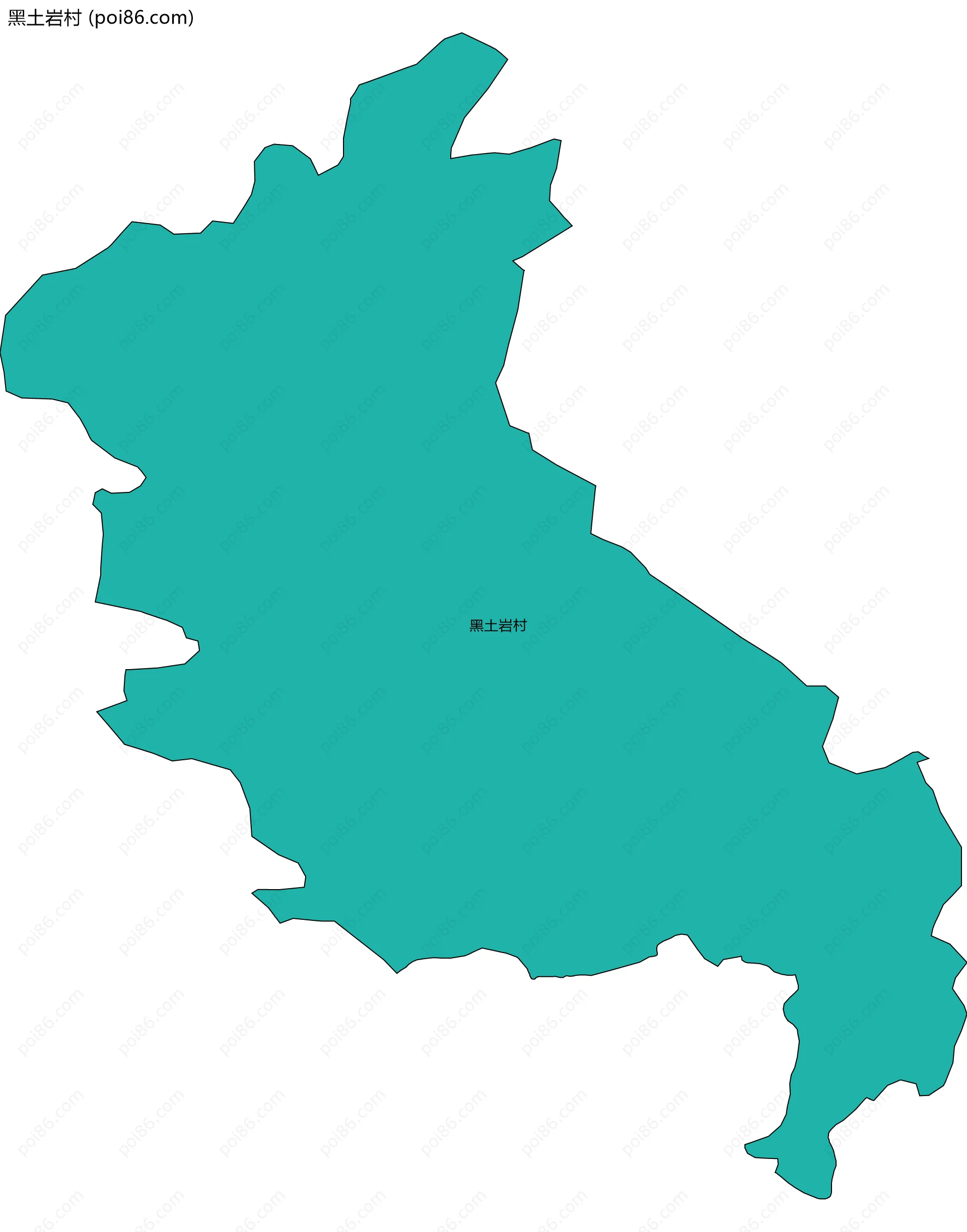 黑土岩村边界地图
