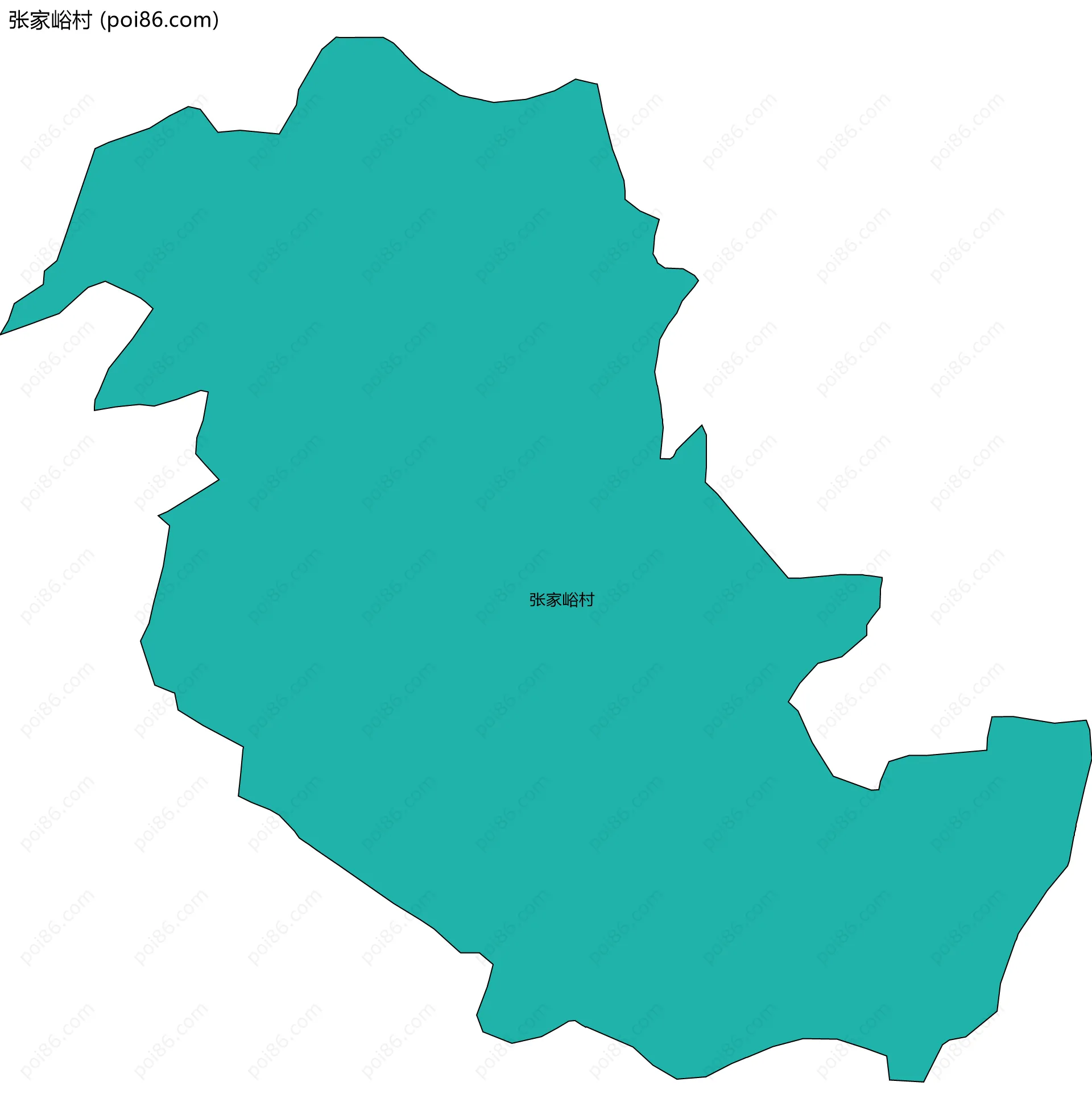 张家峪村边界地图