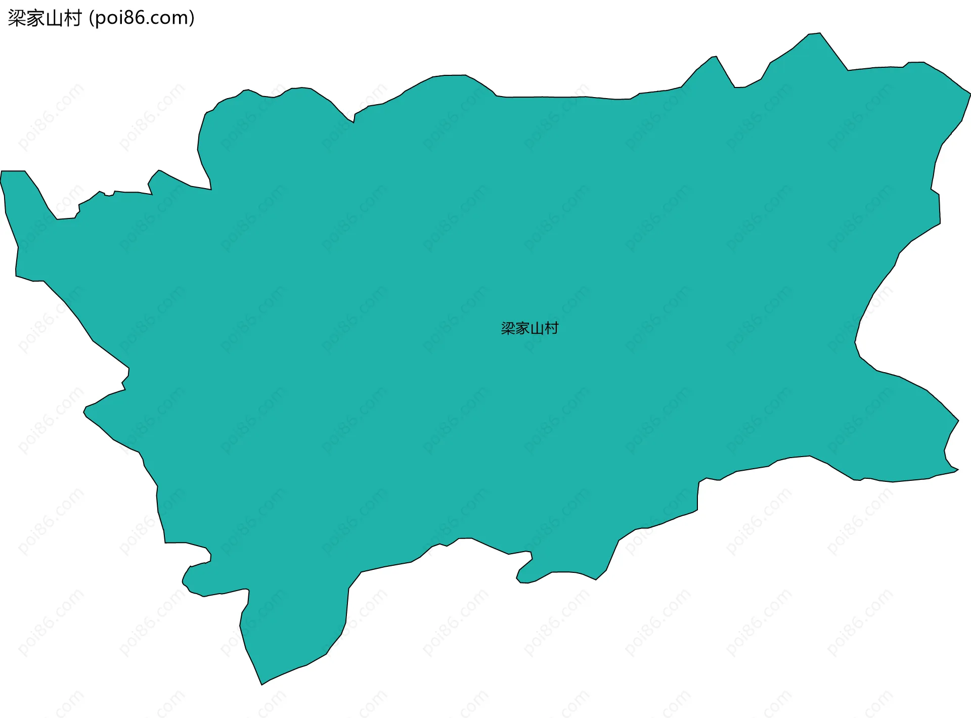 梁家山村边界地图