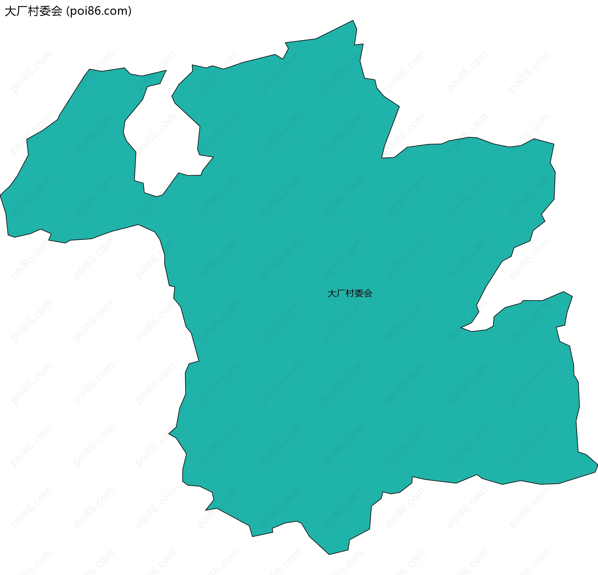 大厂村委会边界地图