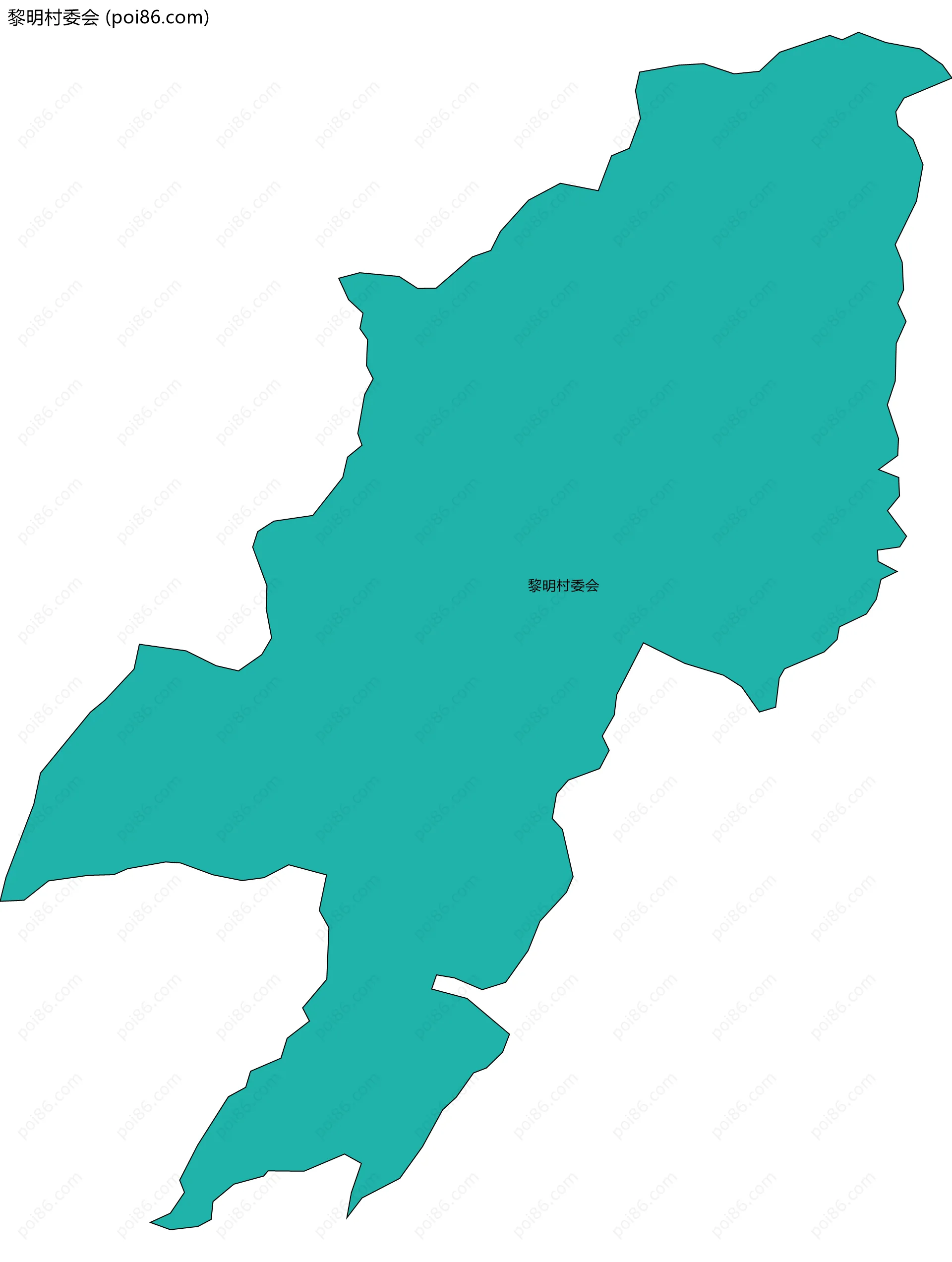 黎明村委会边界地图