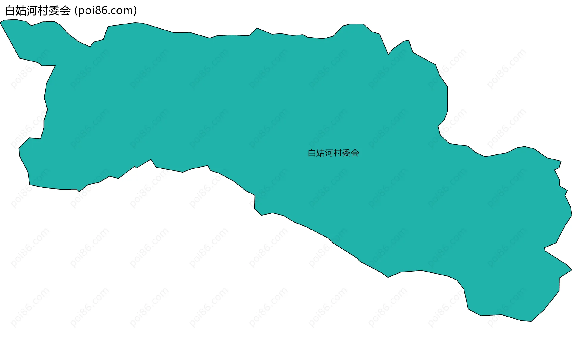 白姑河村委会边界地图