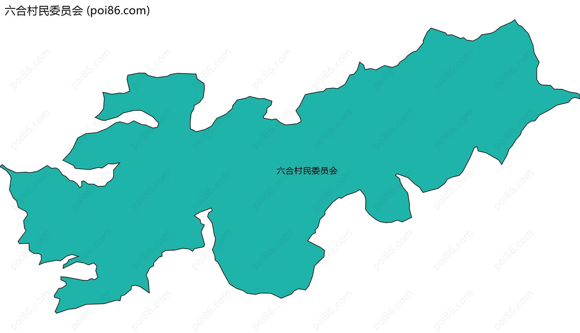 六合村民委员会边界地图