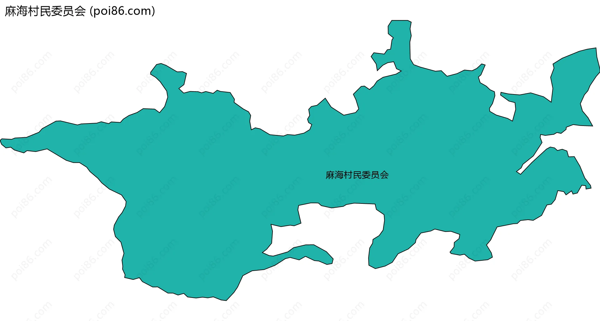 麻海村民委员会边界地图