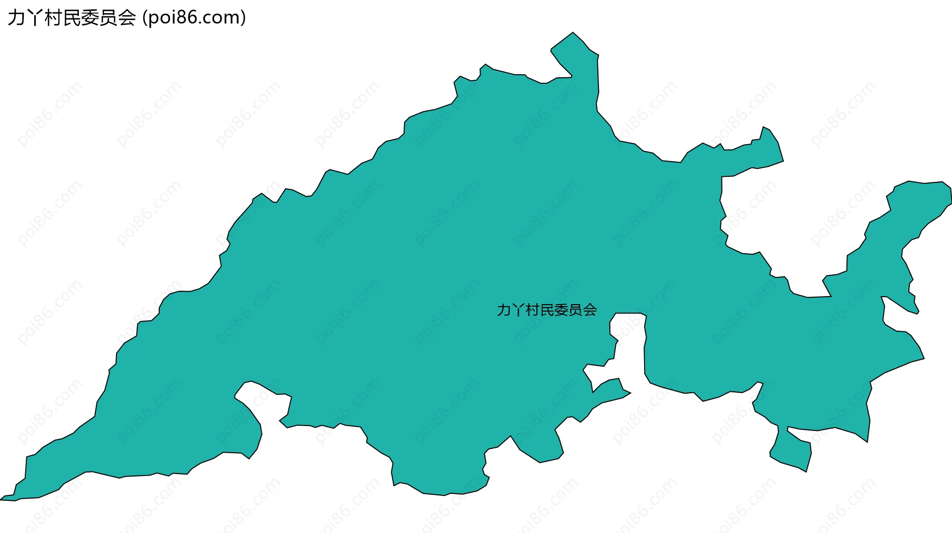 力丫村民委员会边界地图