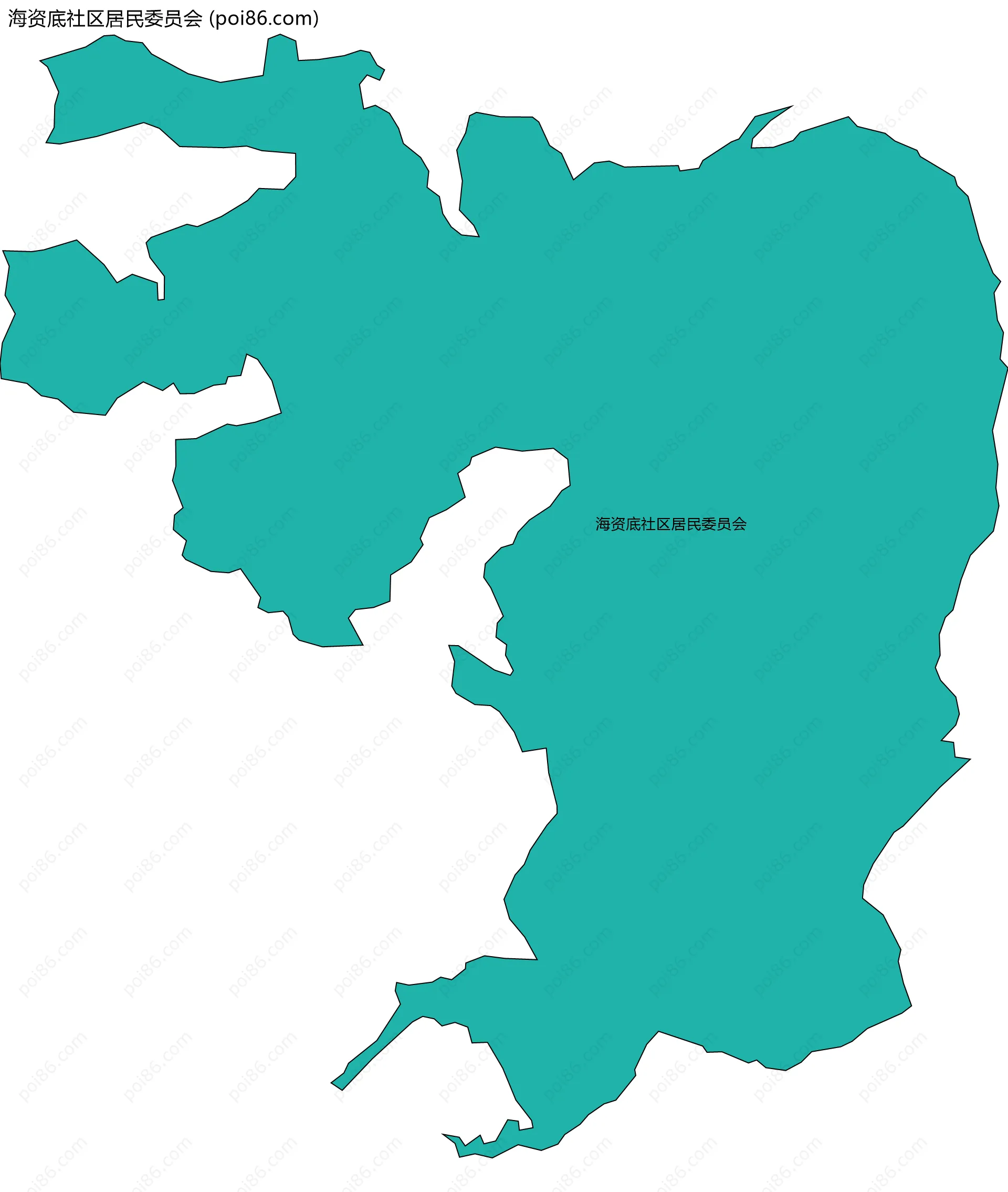 海资底社区居民委员会边界地图