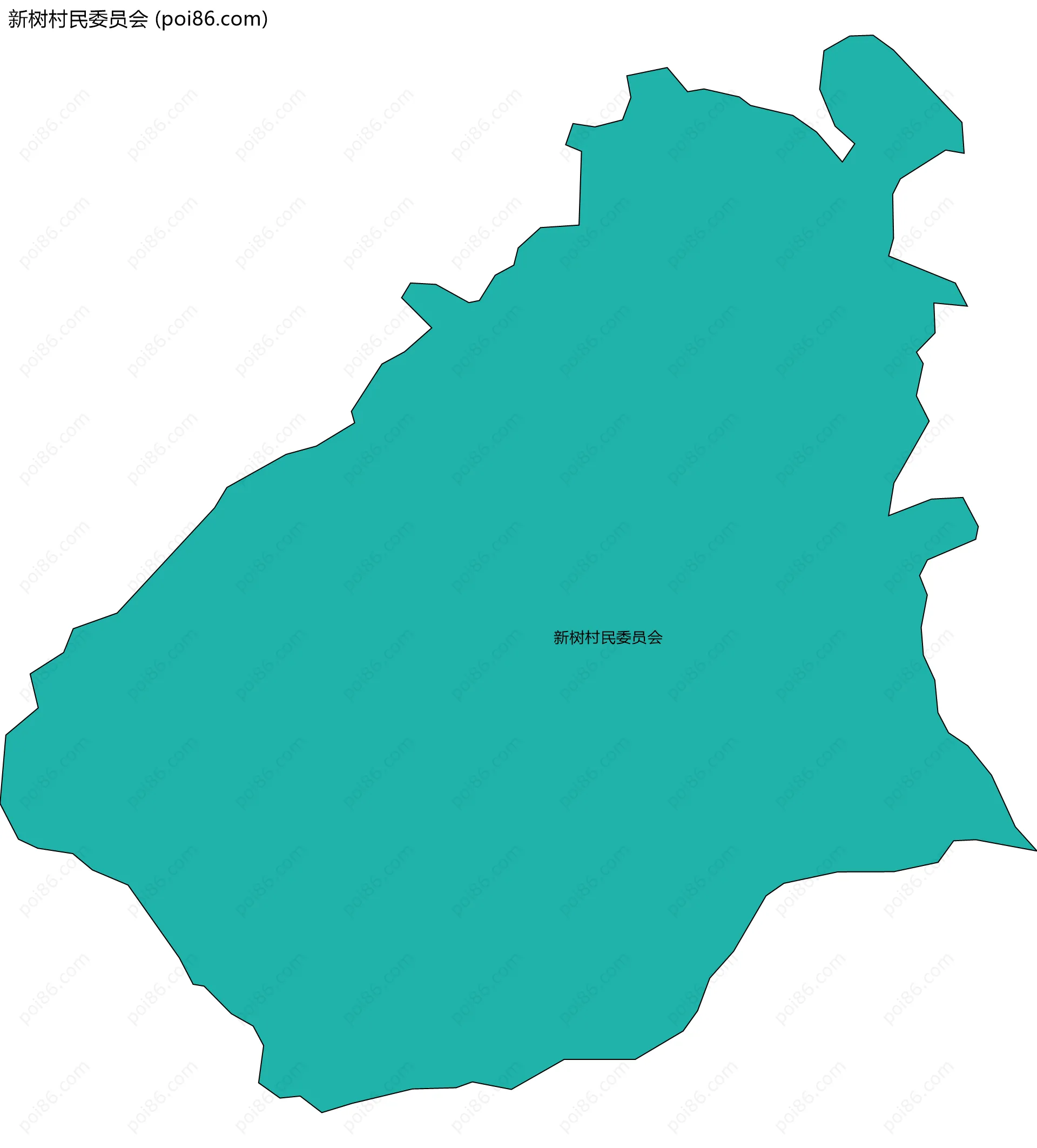 新树村民委员会边界地图