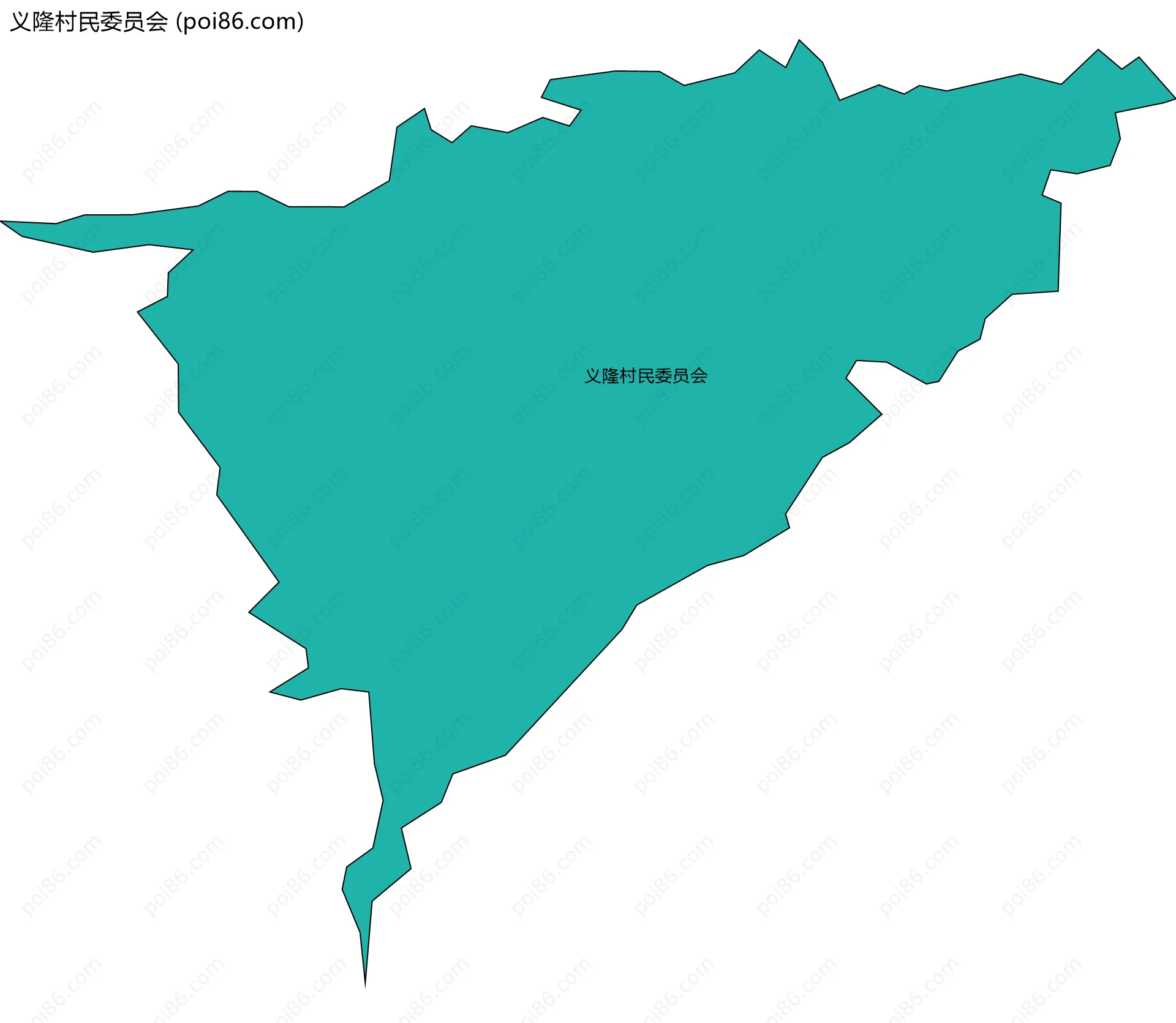 义隆村民委员会边界地图