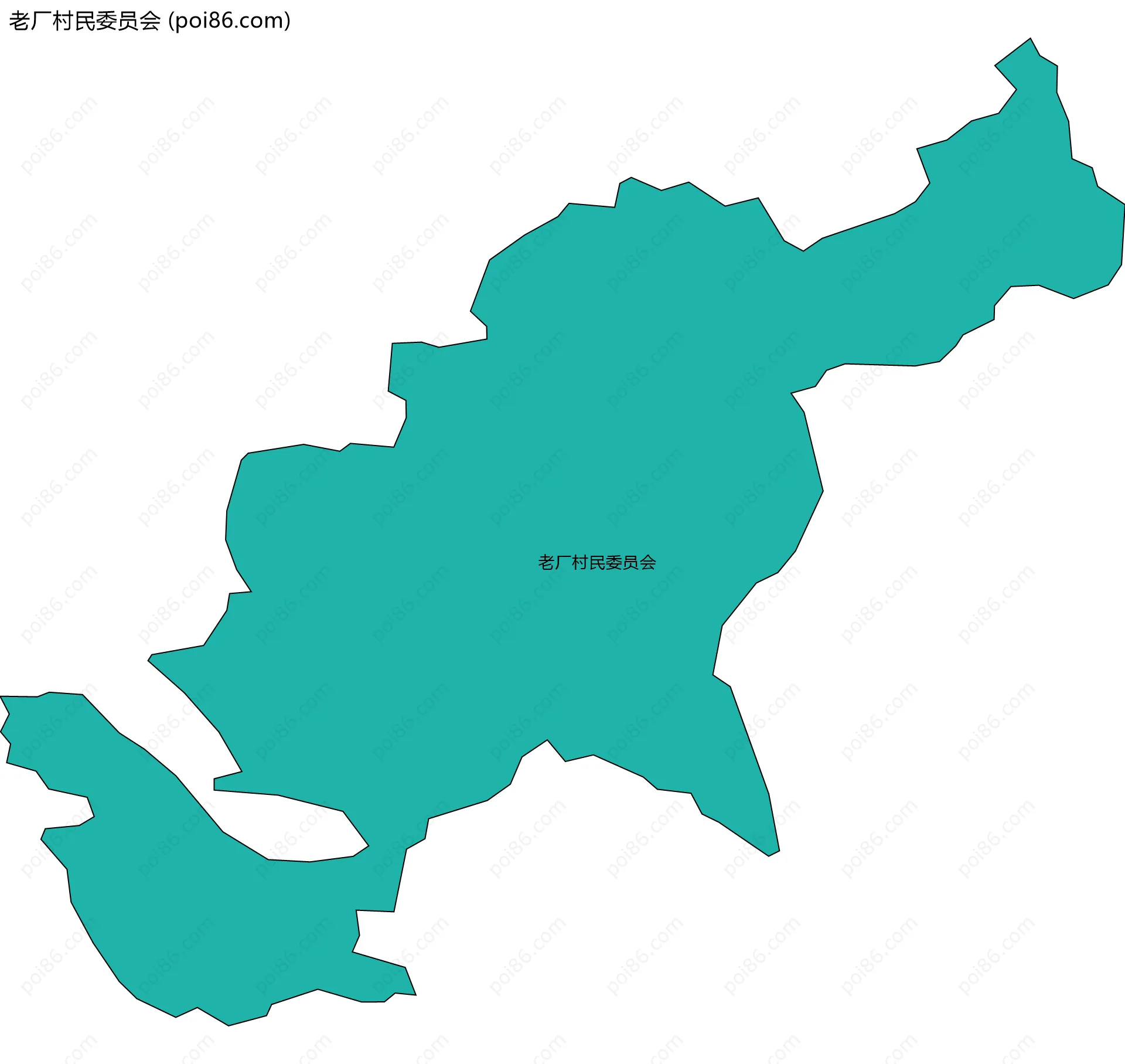 老厂村民委员会边界地图