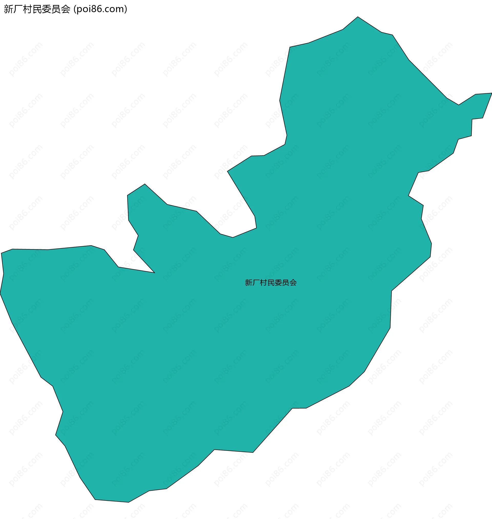 新厂村民委员会边界地图