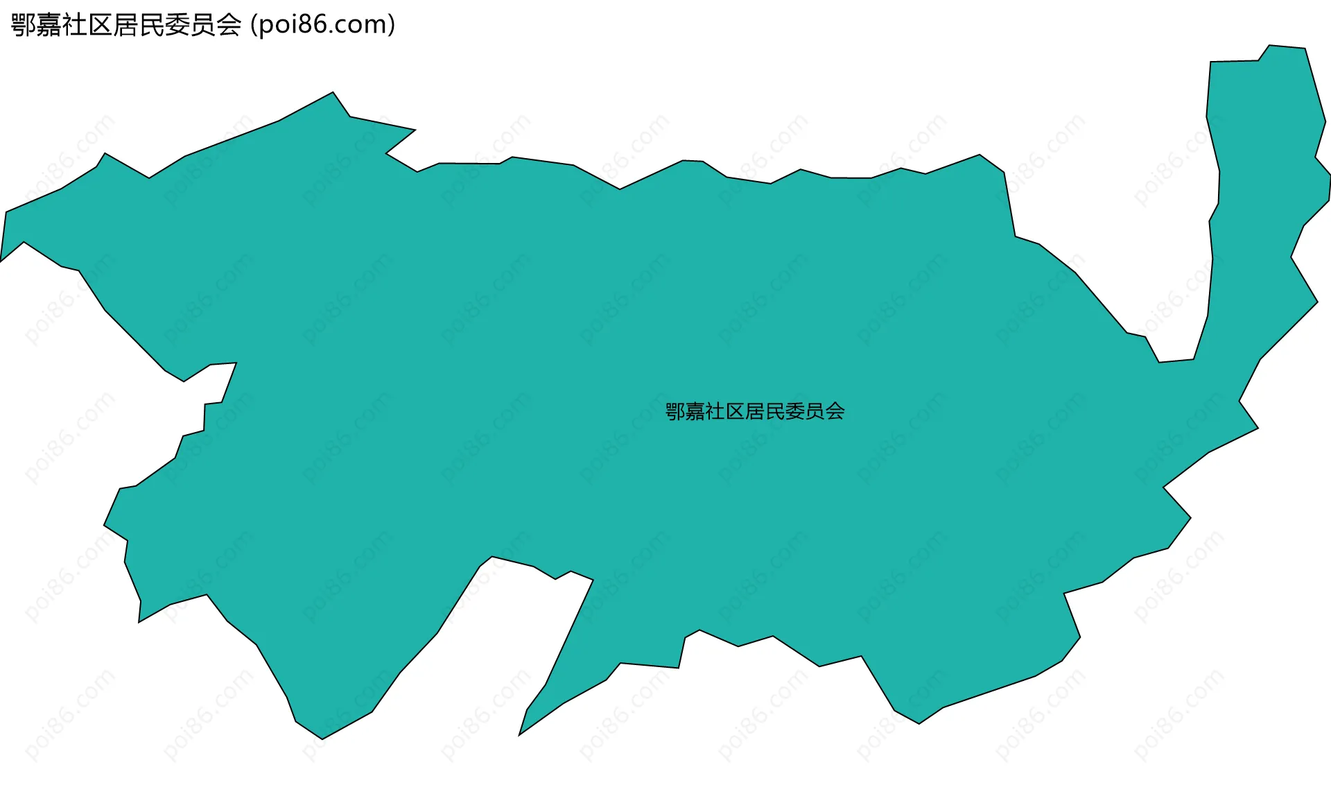 鄂嘉社区居民委员会边界地图