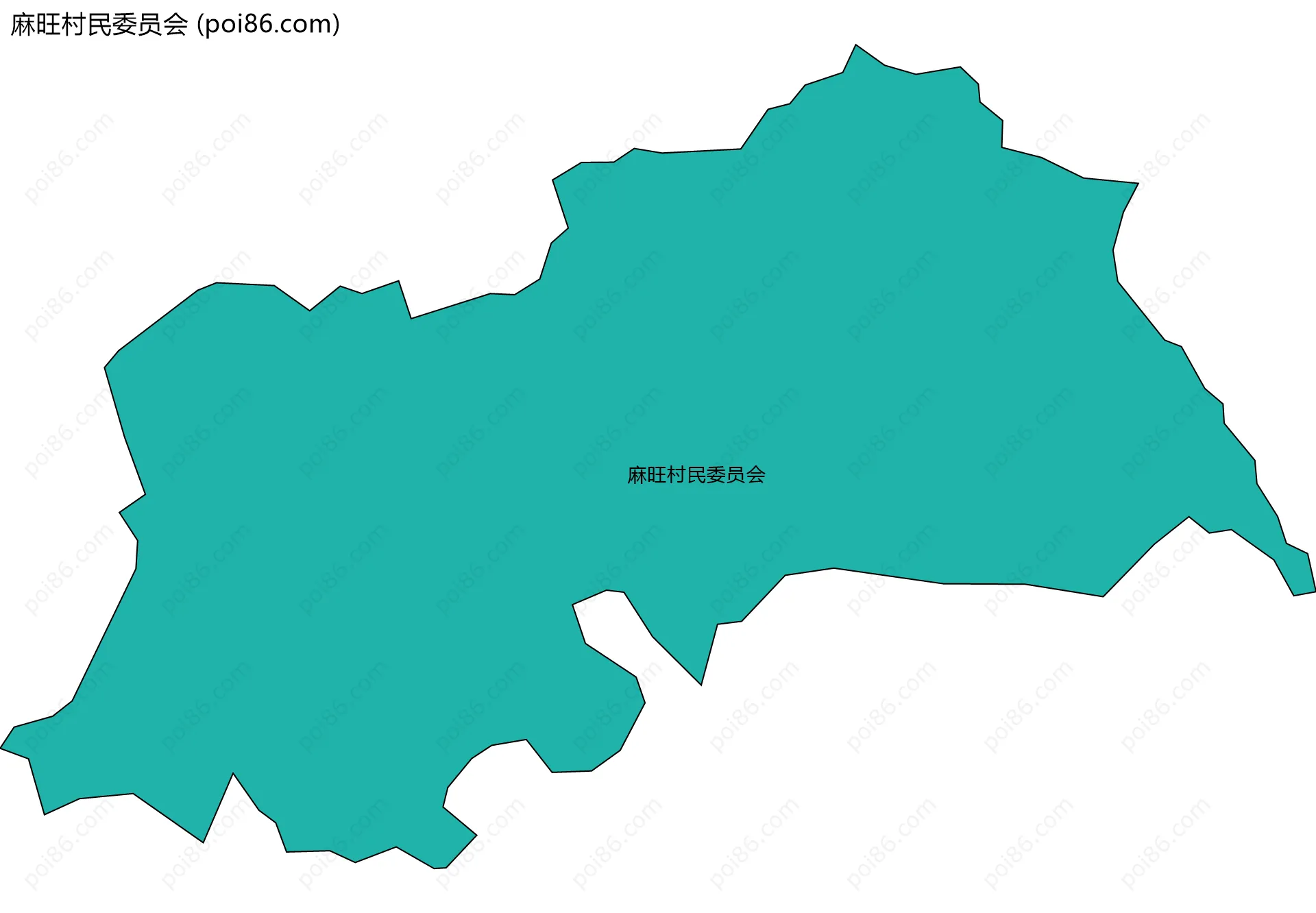 麻旺村民委员会边界地图