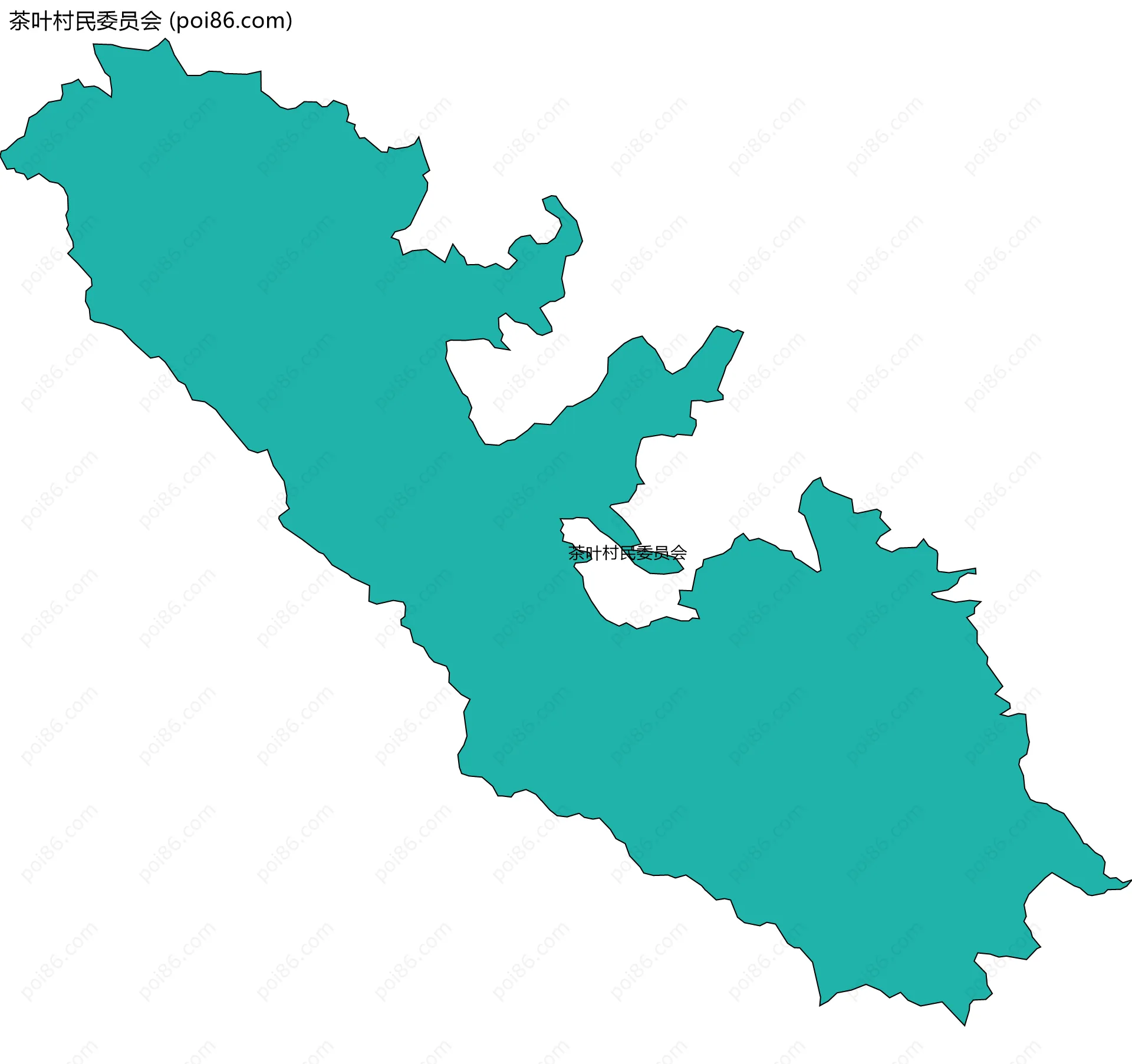 茶叶村民委员会边界地图