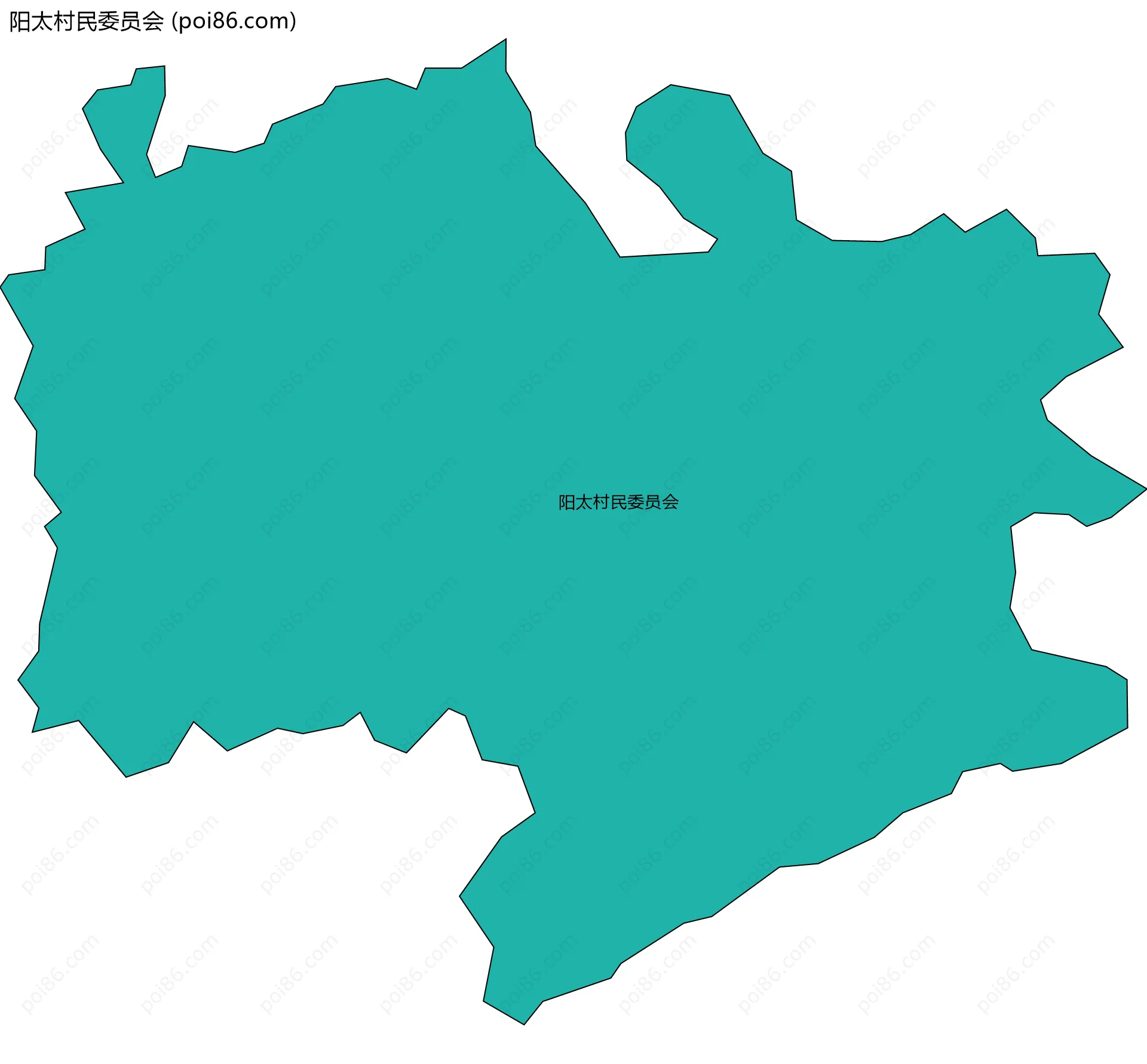 阳太村民委员会边界地图
