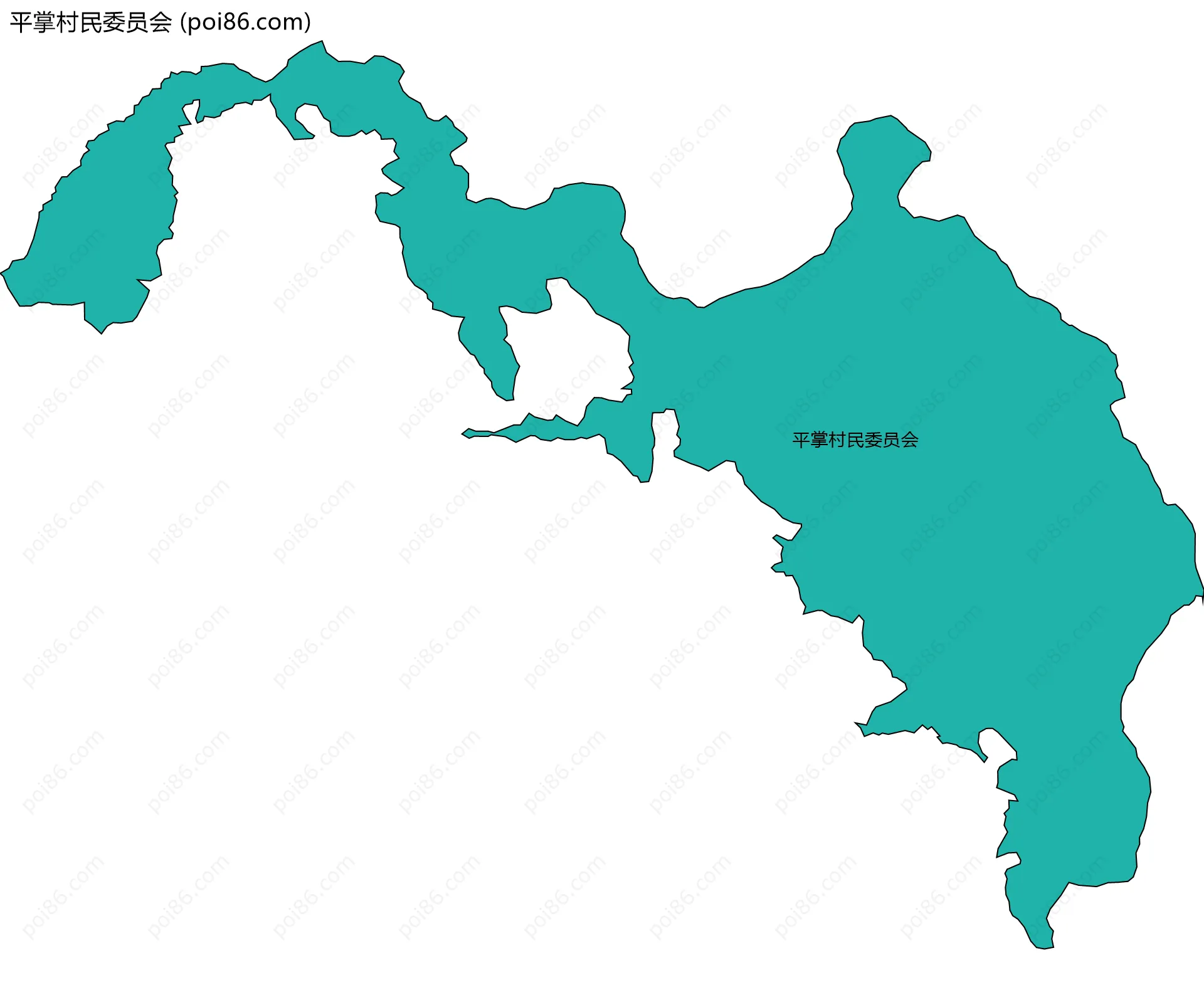 平掌村民委员会边界地图