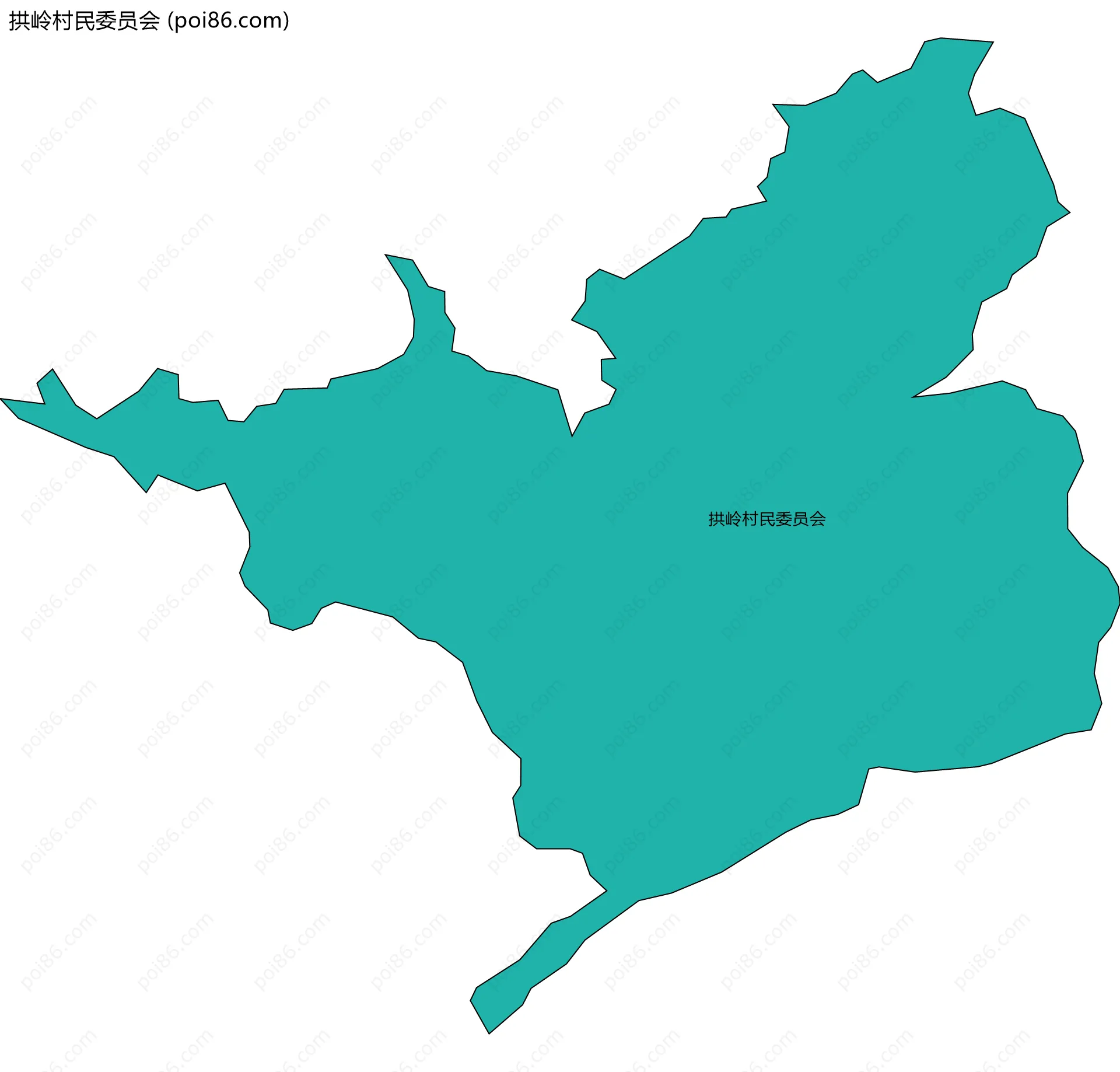 拱岭村民委员会边界地图