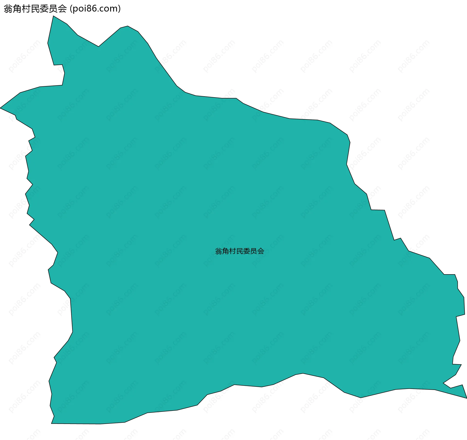 翁角村民委员会边界地图