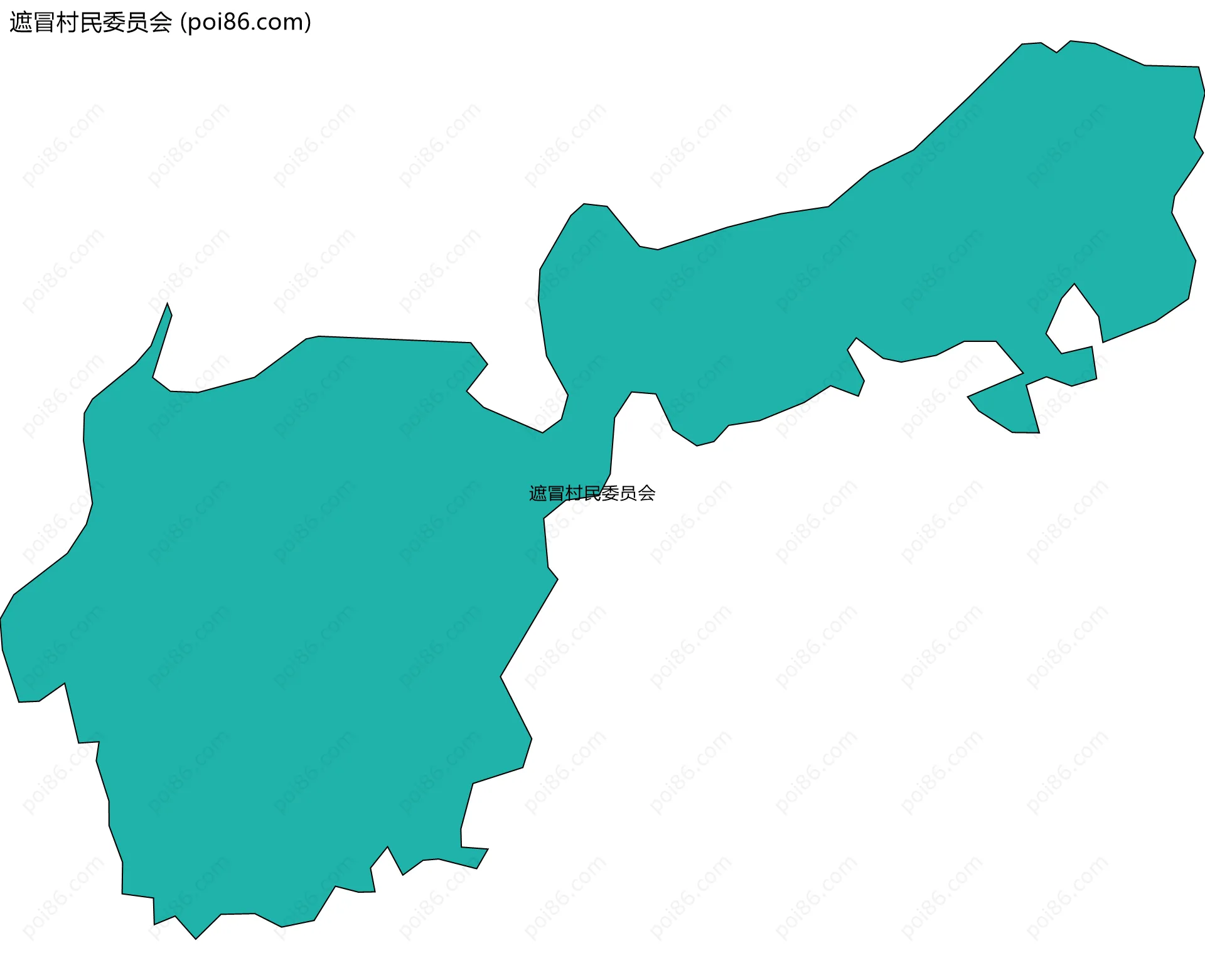遮冒村民委员会边界地图