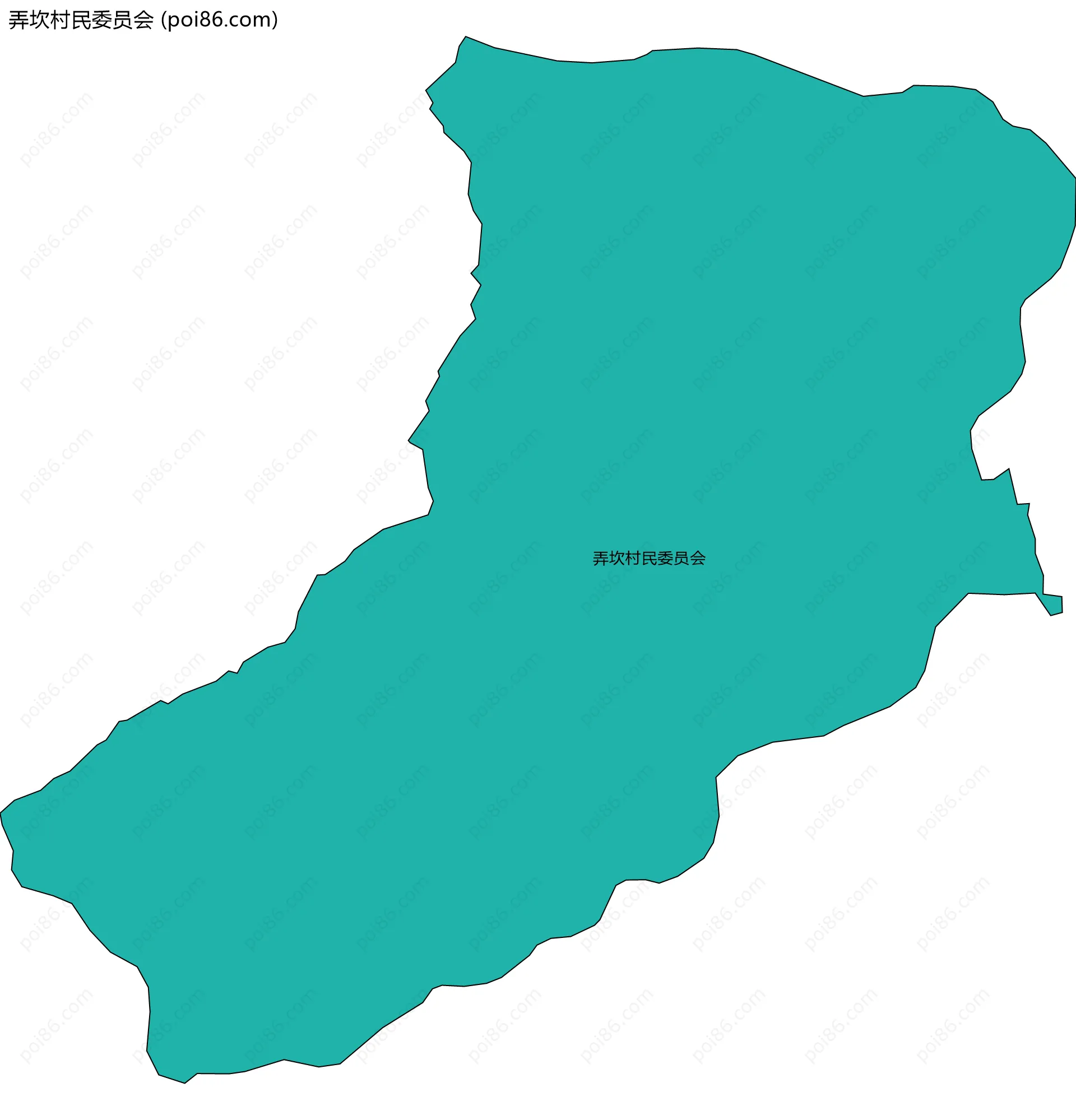 弄坎村民委员会边界地图
