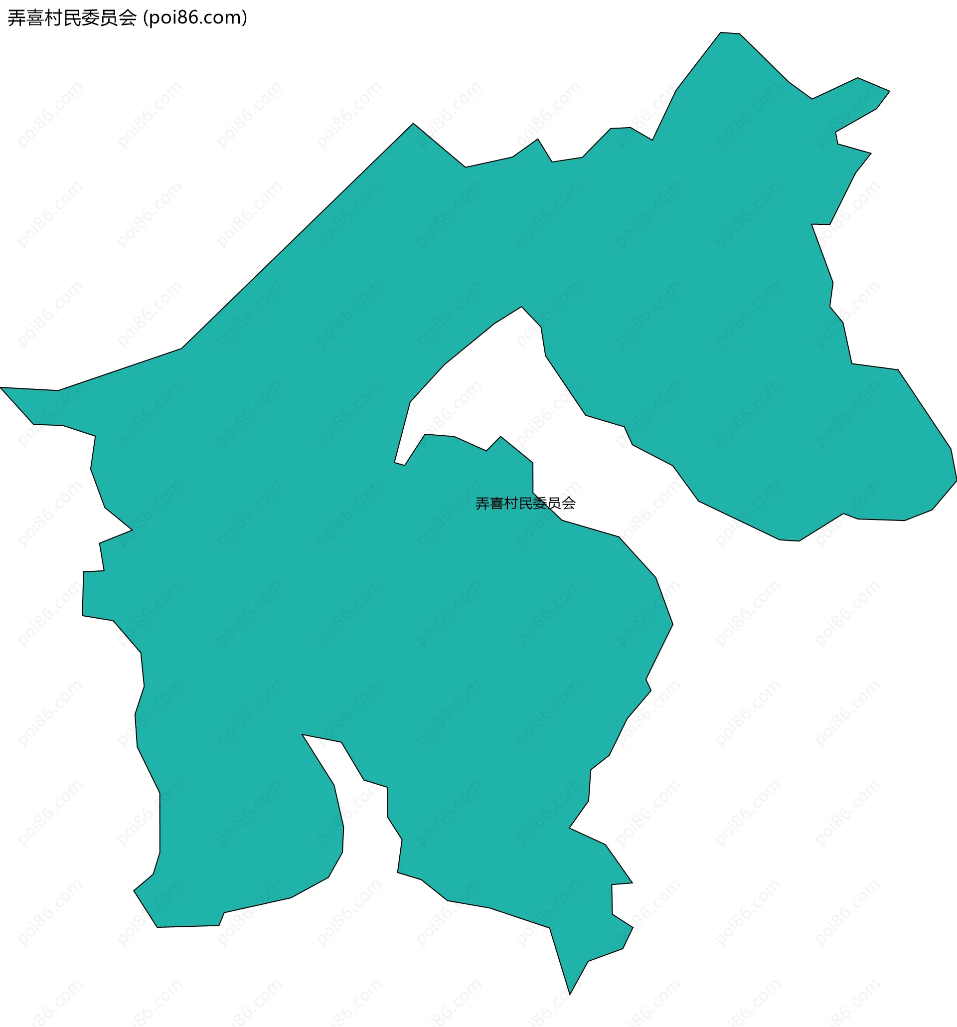 弄喜村民委员会边界地图