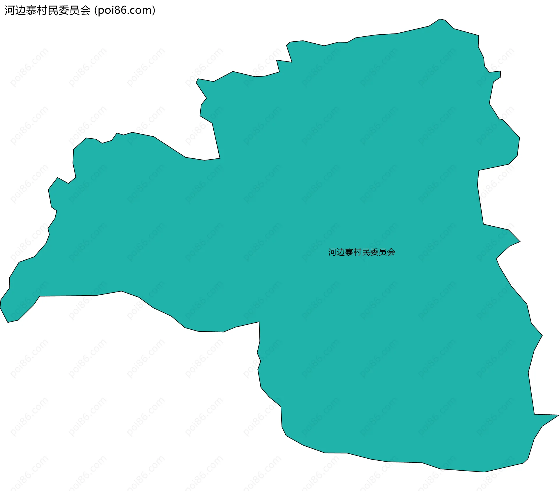 河边寨村民委员会边界地图