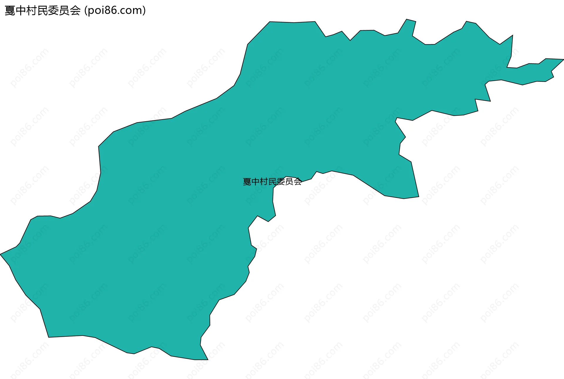 戛中村民委员会边界地图