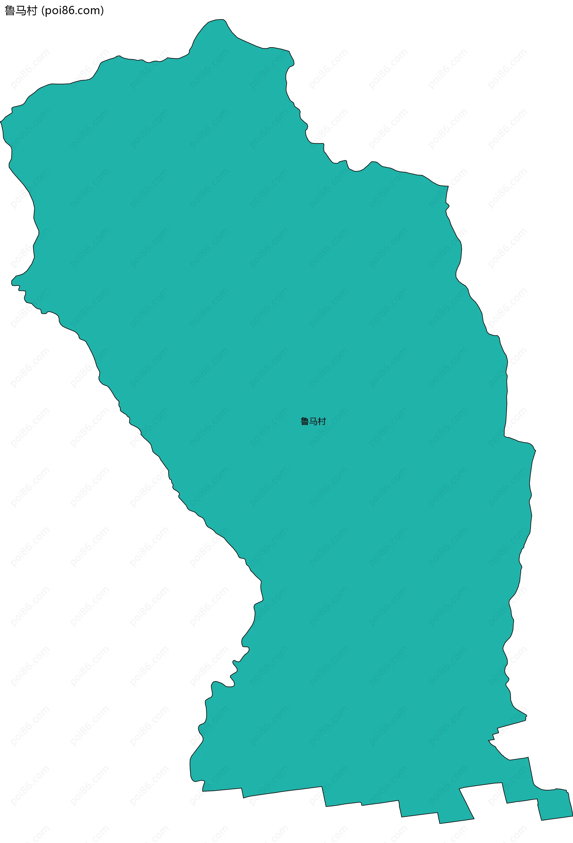 鲁马村边界地图