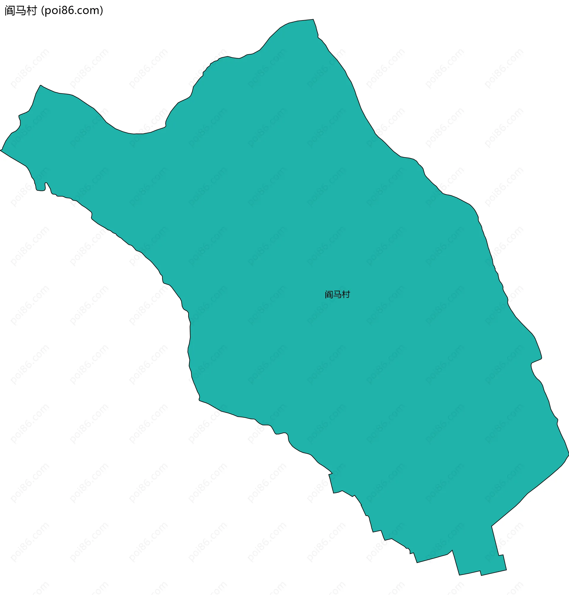 阎马村边界地图